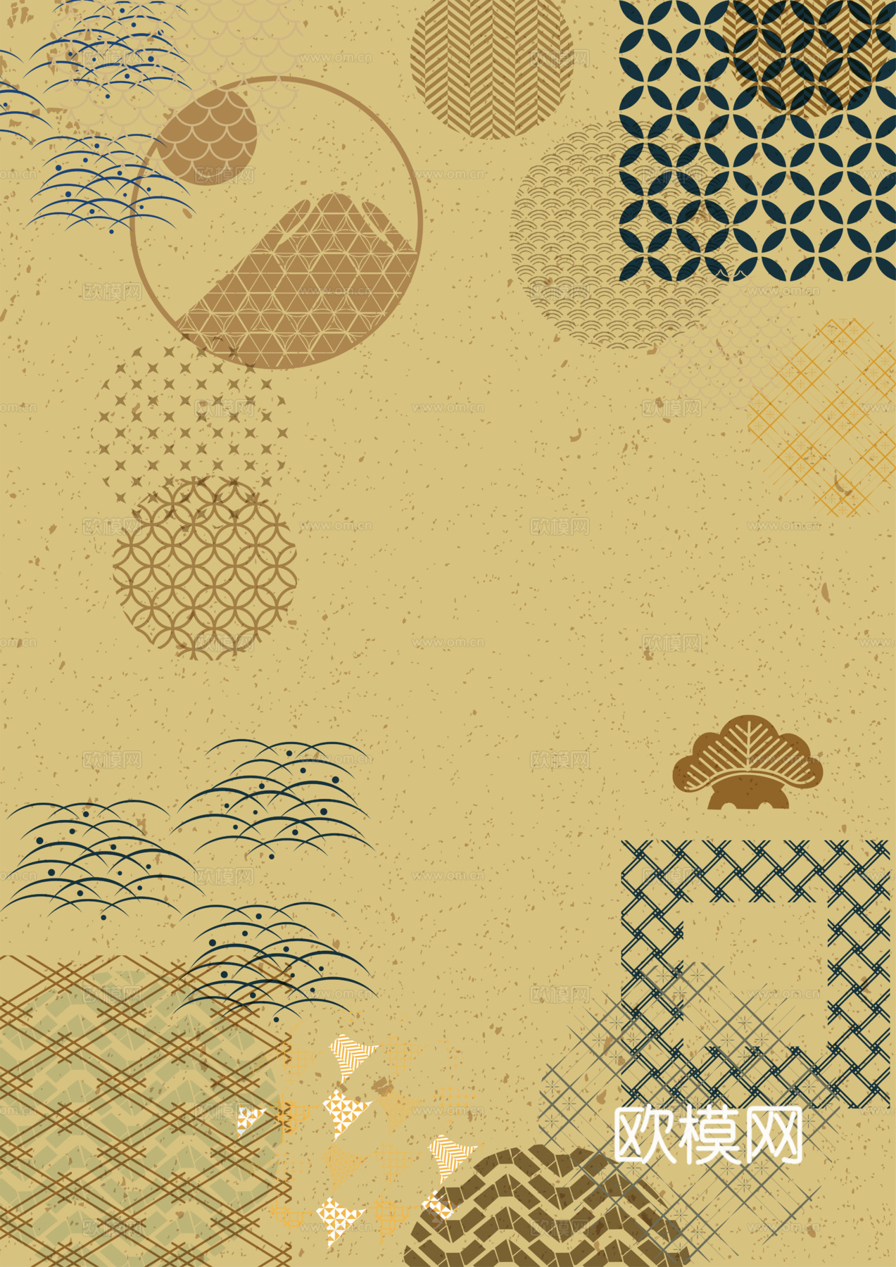 日系和风图案纹理肌理6