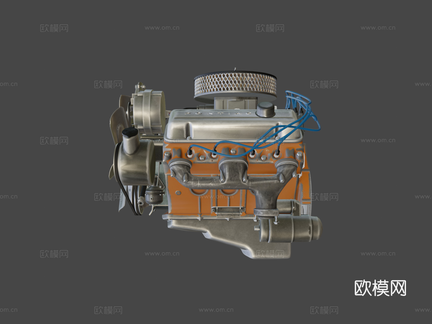 汽车发动机 庞蒂亚克 Unity shehab house3d模型下载（渲染图7）