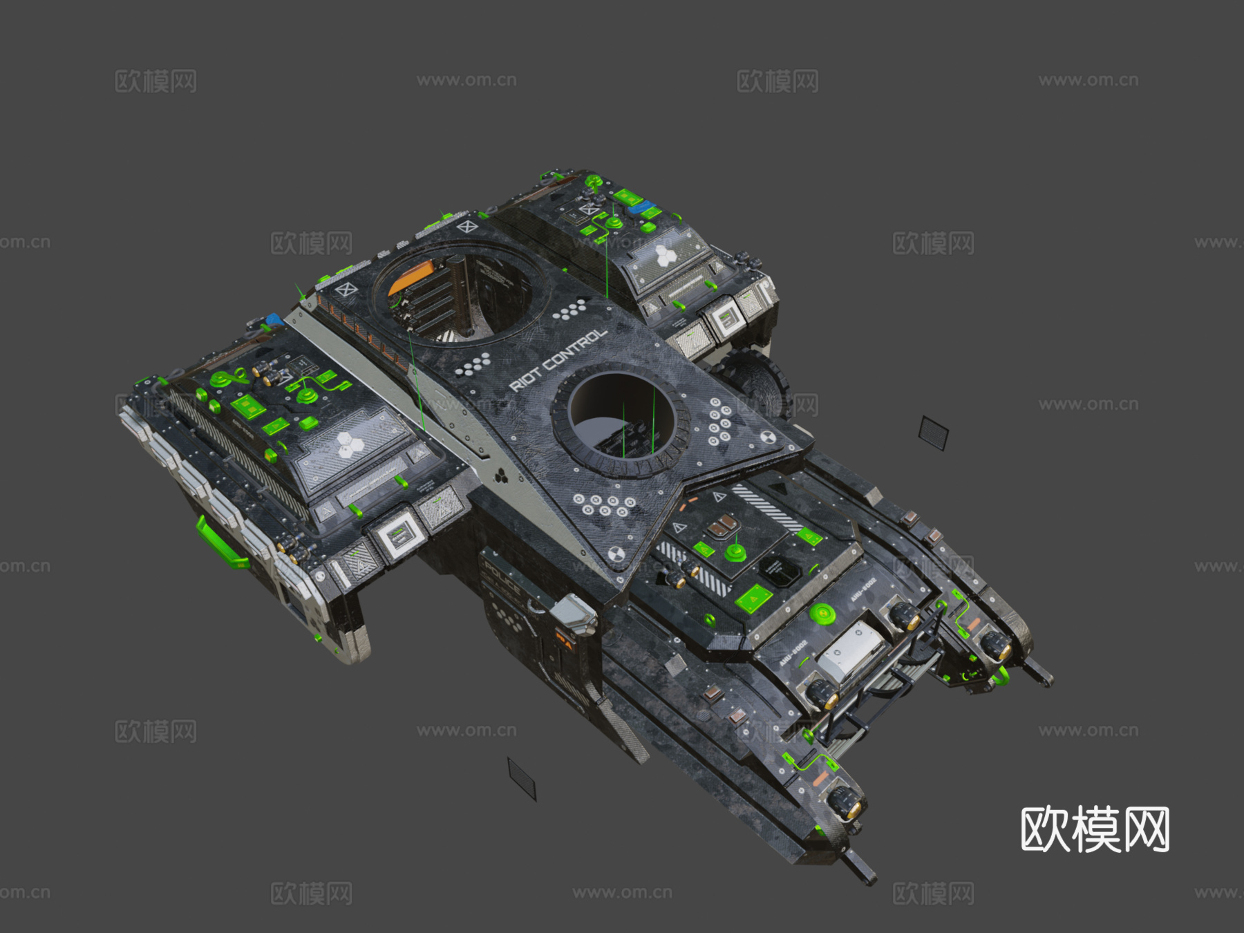 防暴重型单位3d模型下载（渲染图8）