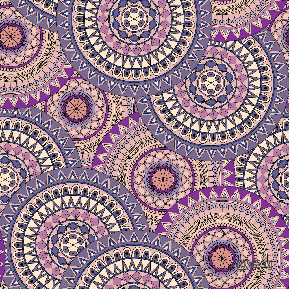 复古民族风花纹图案纹理14