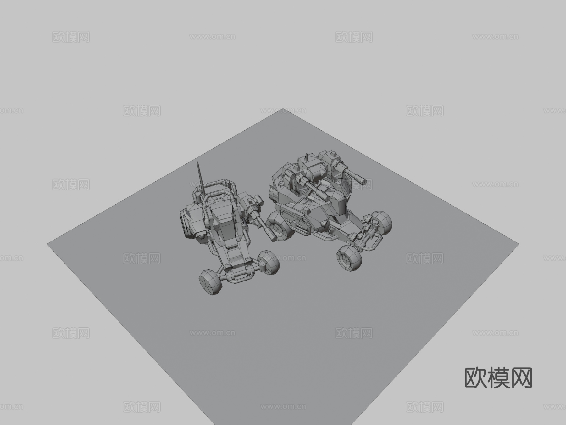 科幻越野车3d模型下载（渲染图3）