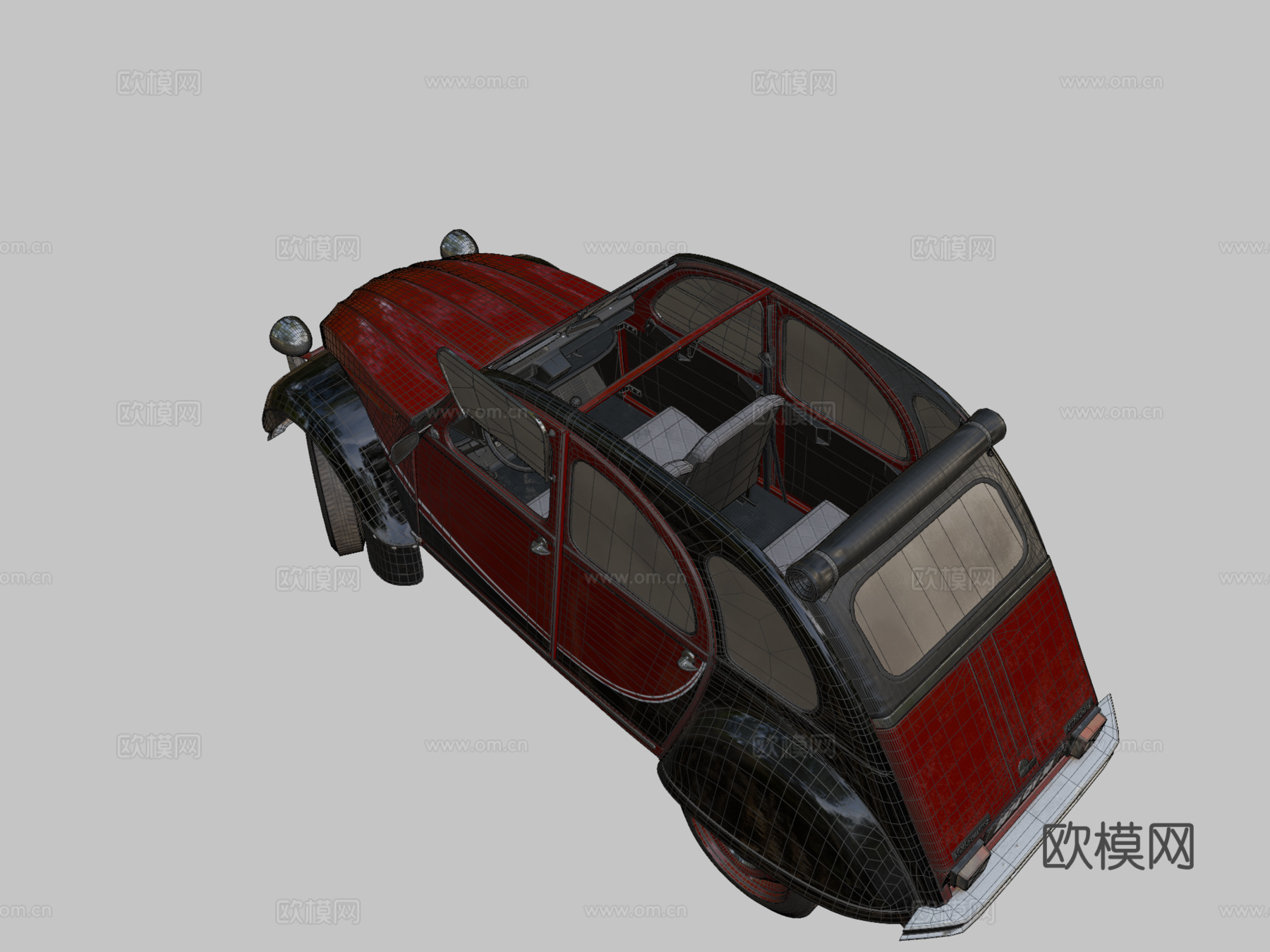 2CV查尔斯顿 19863d模型下载（渲染图2）