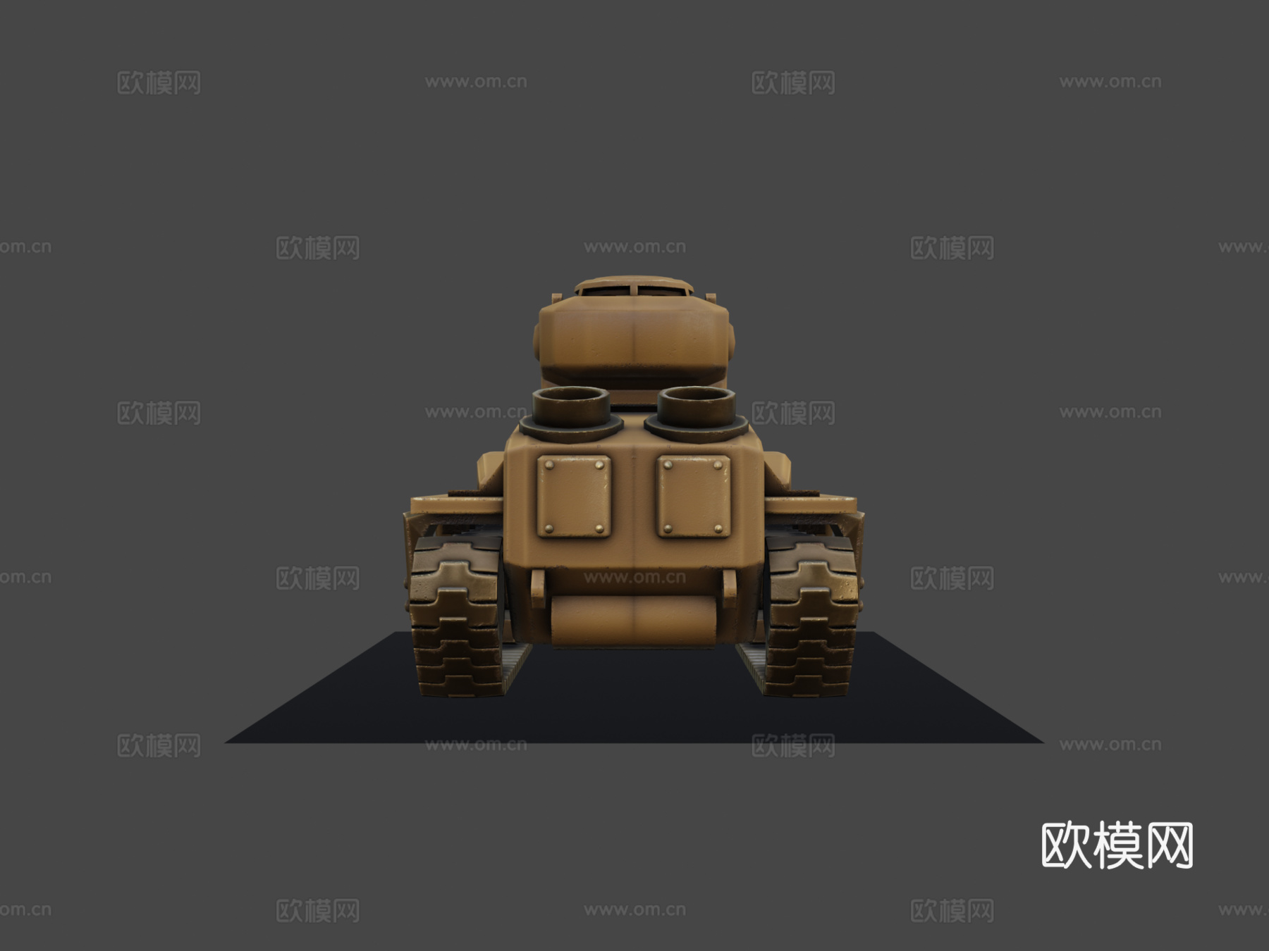 合金弹头  叛军坦克3d模型下载（渲染图5）