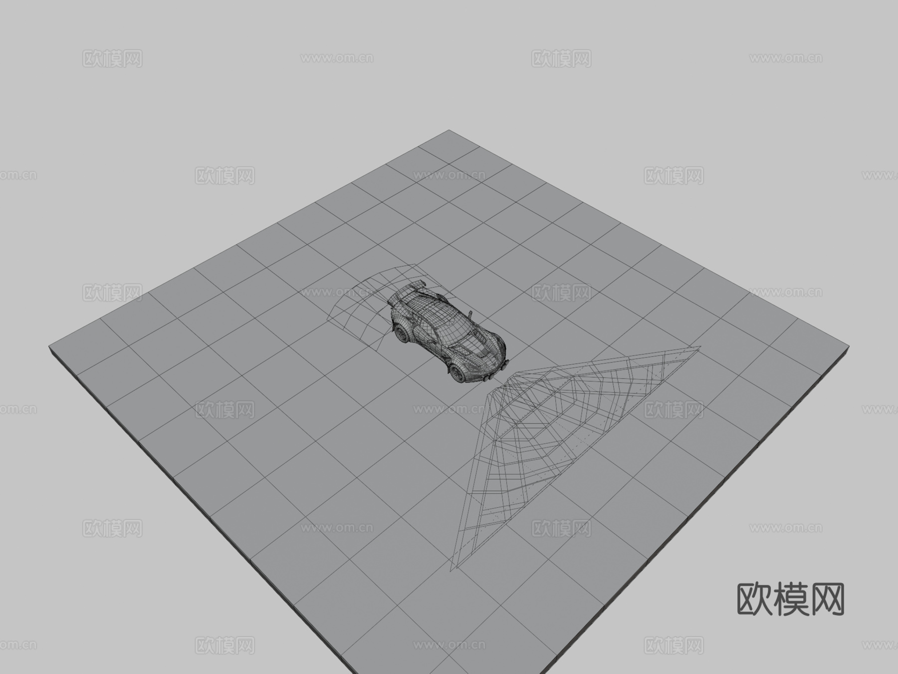 C7科尔维特拉力赛车3d模型下载（渲染图3）