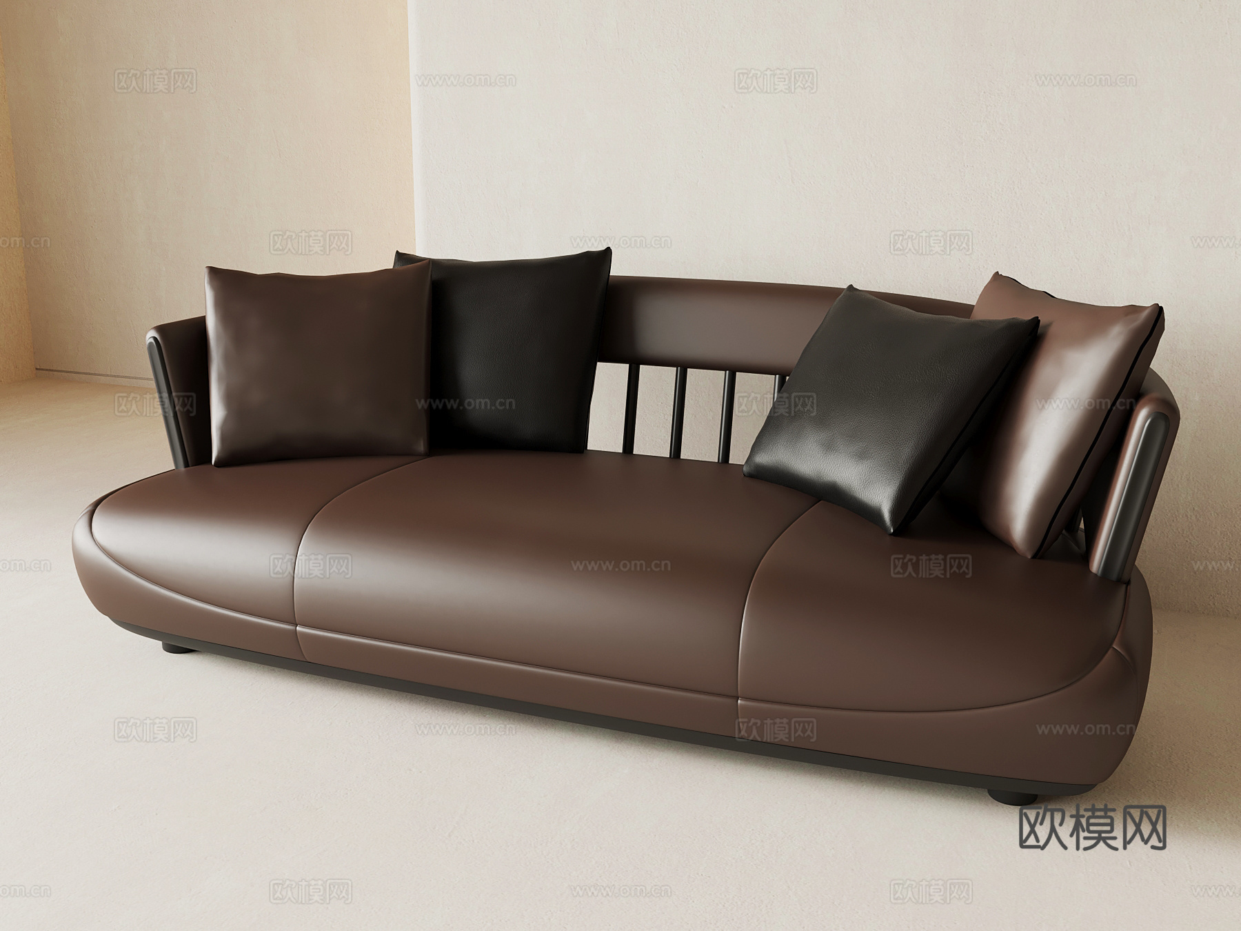现代意式沙发su模型
