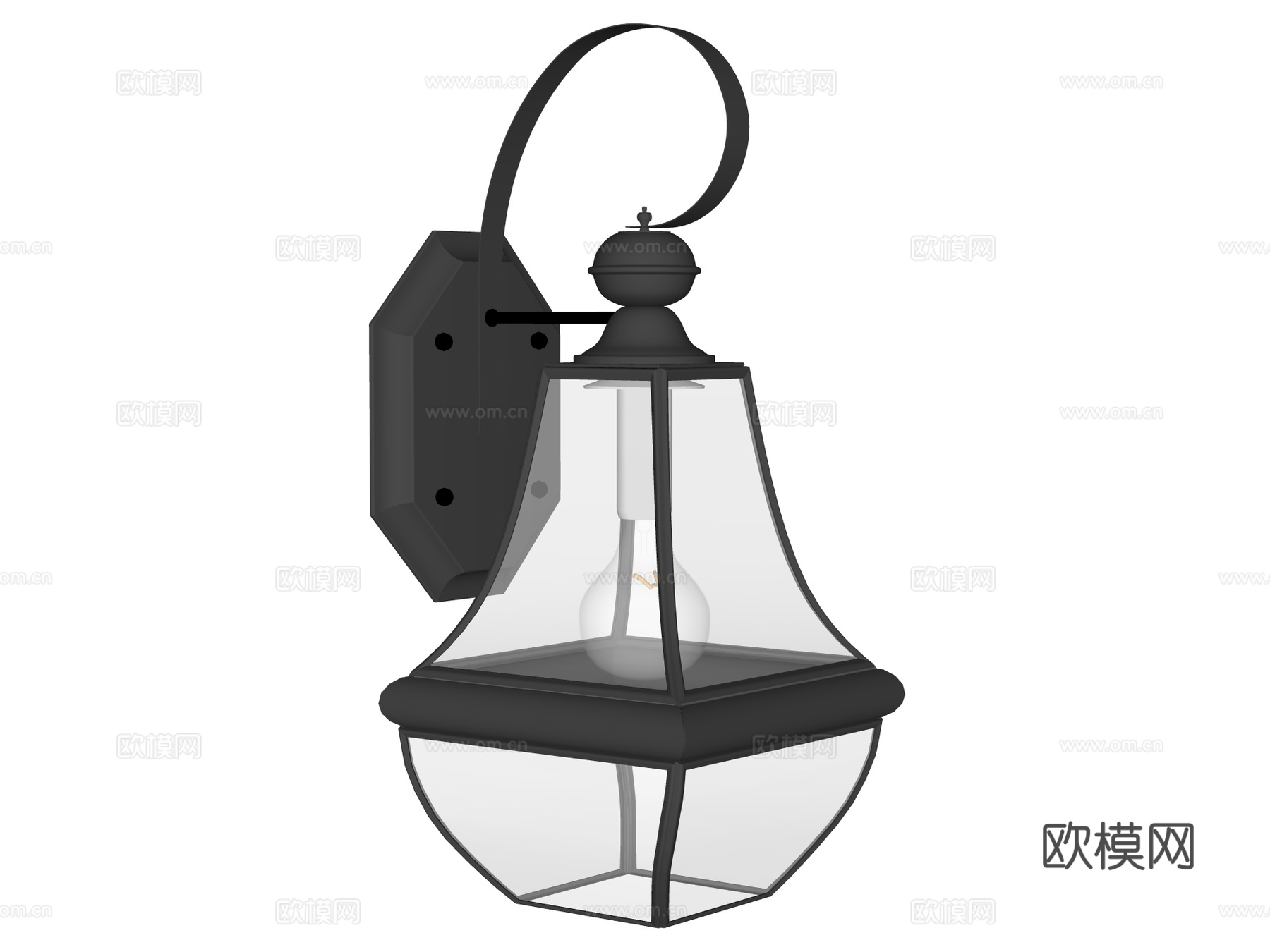 壁灯 装饰壁灯 金属壁灯 户外壁灯su模型