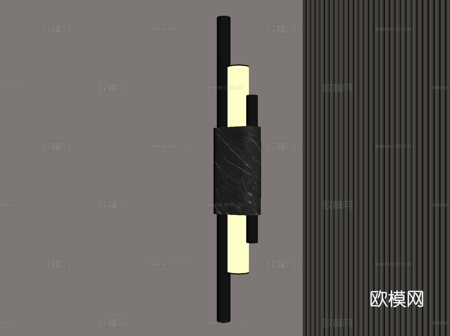 现代意式壁灯su模型
