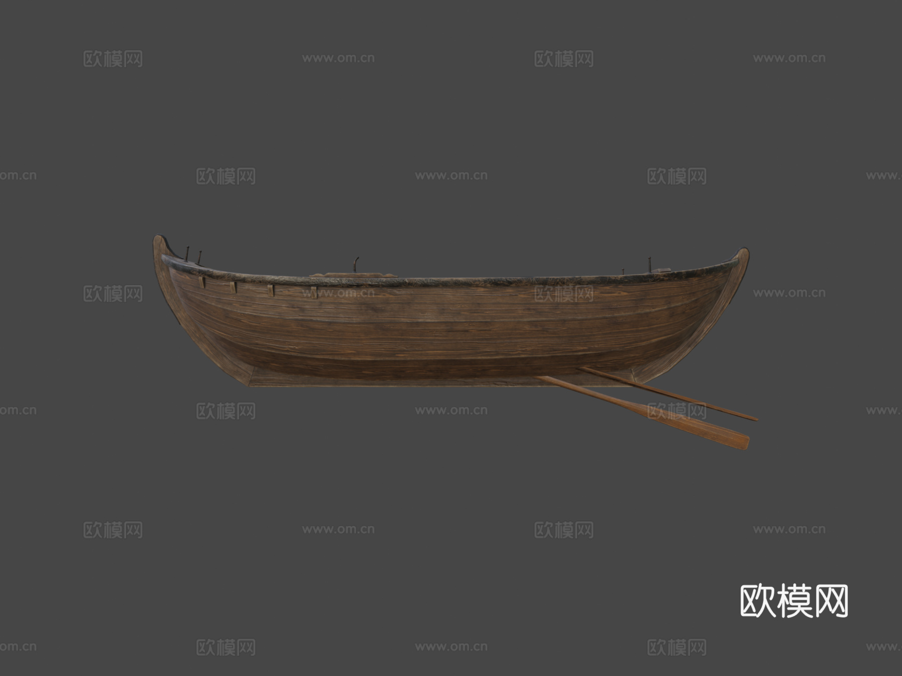 木质划艇库布特  十九世纪3d模型下载（渲染图6）