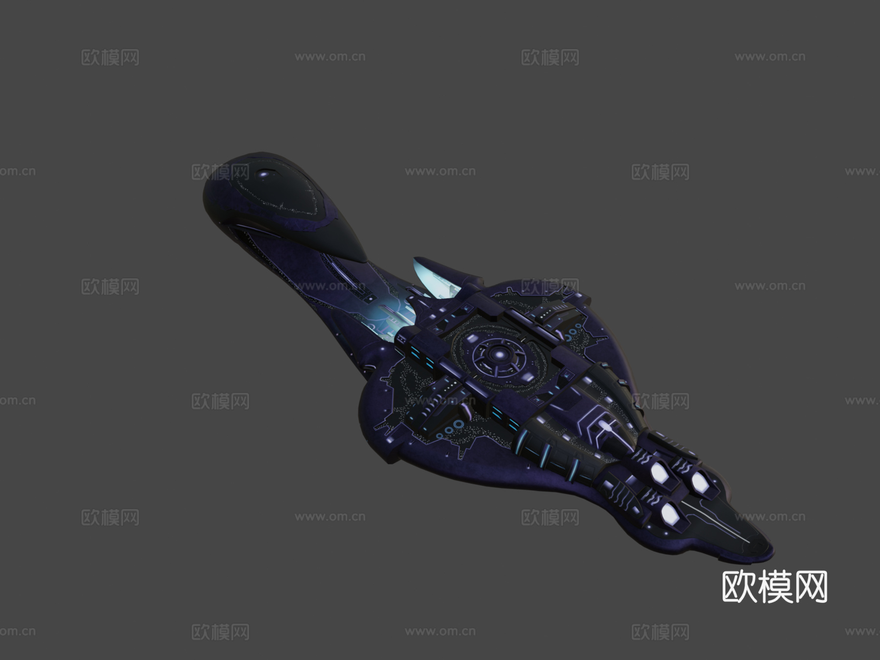 星盟CAS级突击航母3d模型下载（渲染图7）