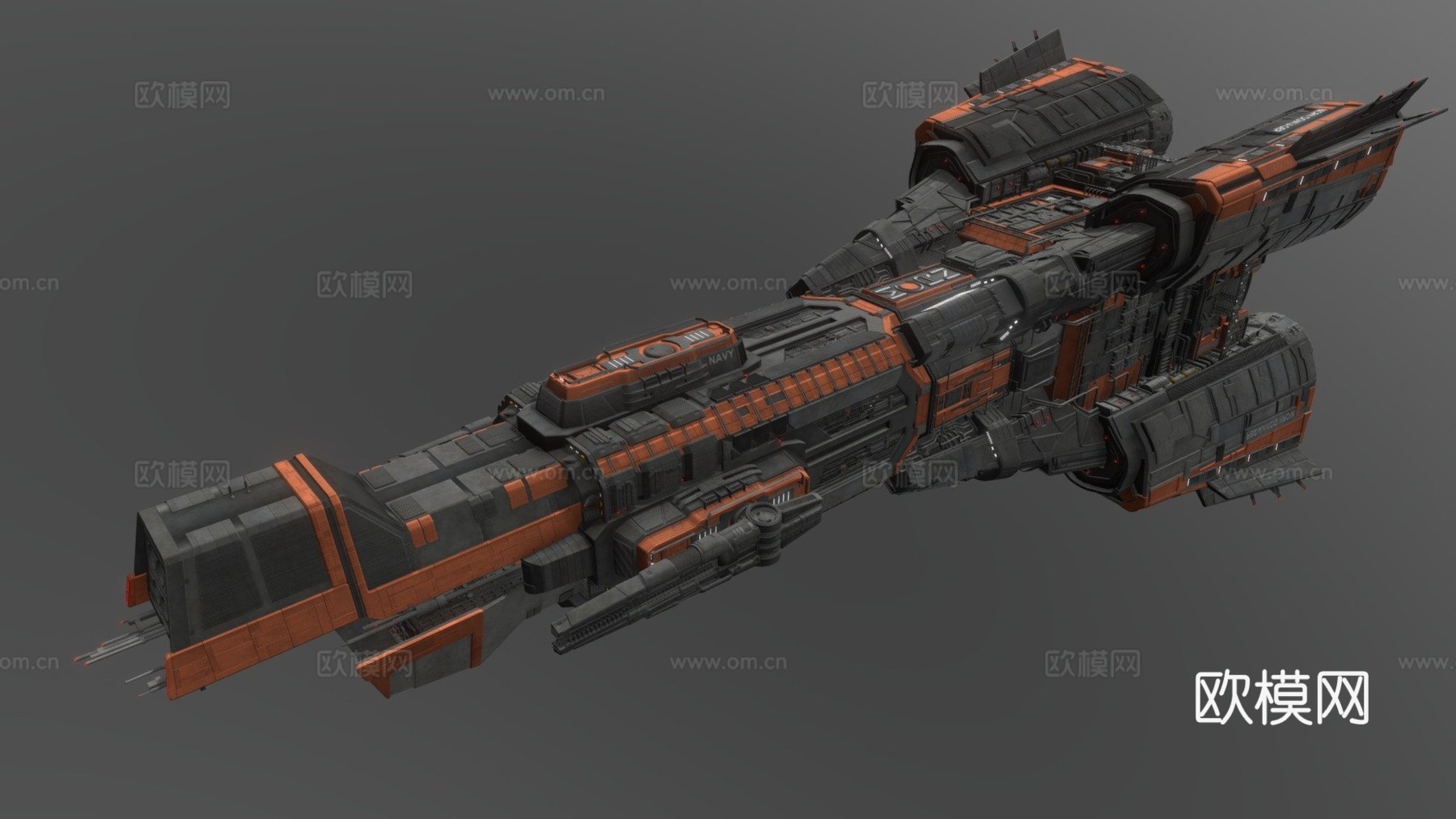 火星国会共和国海军唐纳哲号3d模型下载（渲染图1）