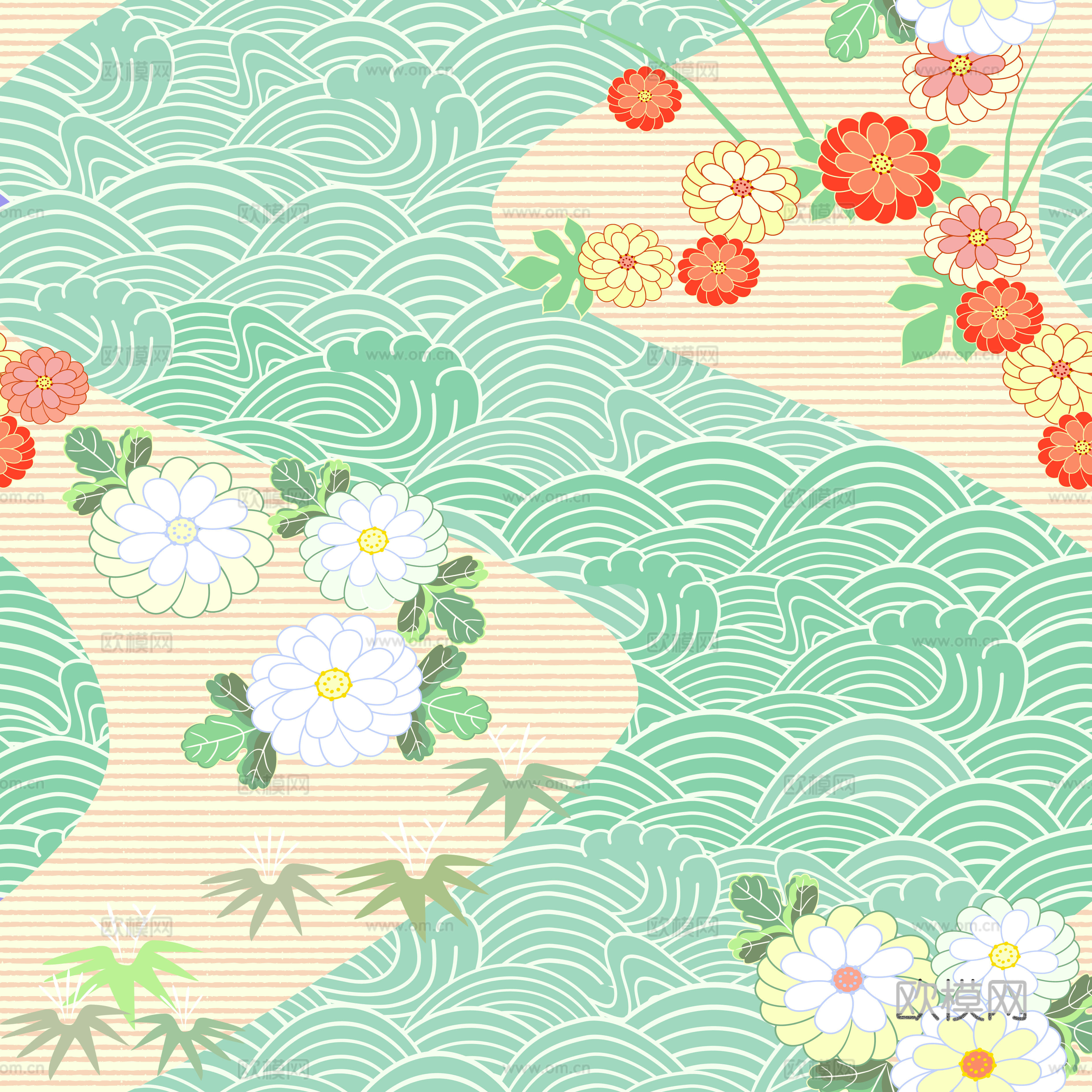 日式和风图案纹理肌理5