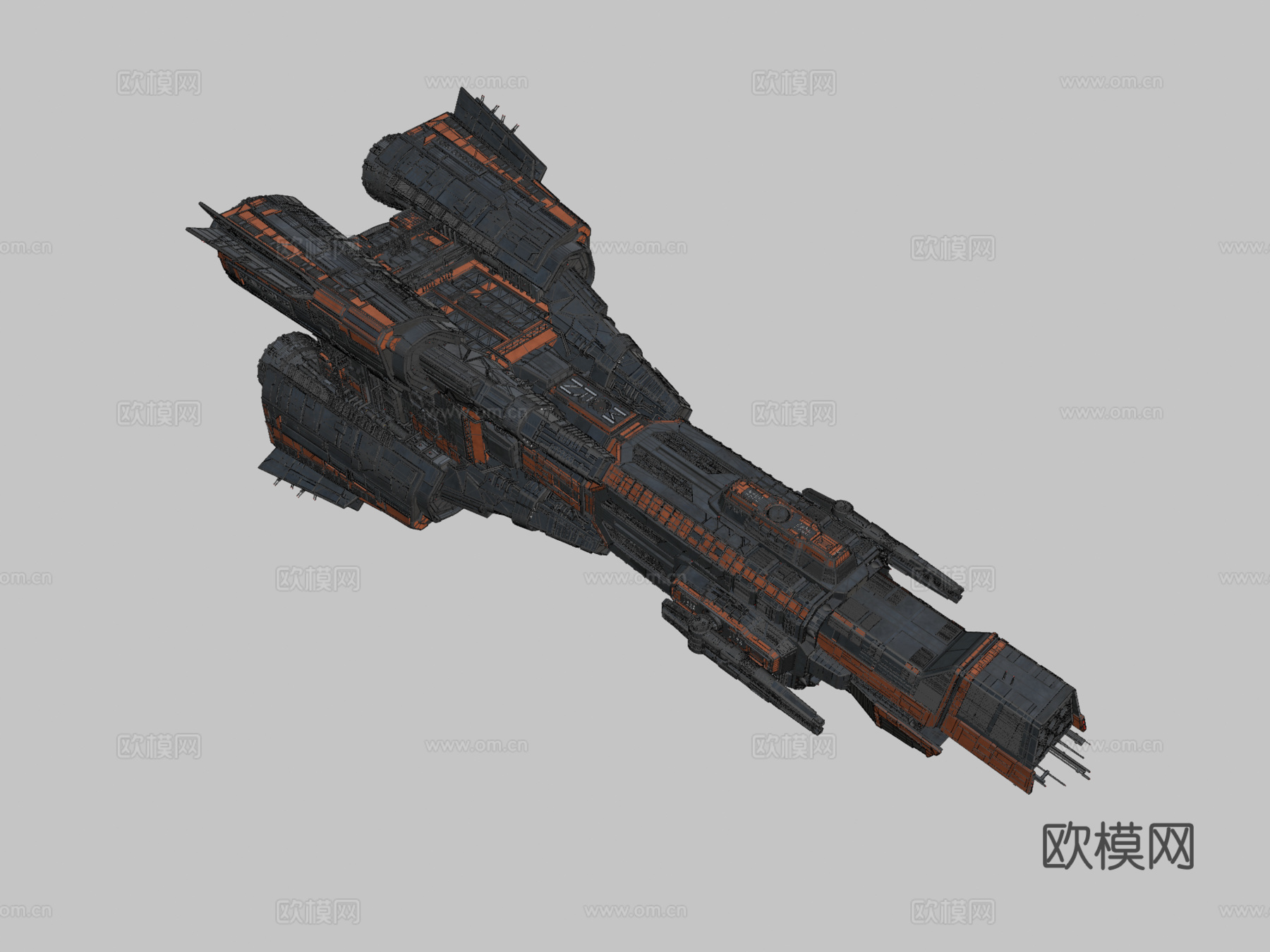 火星国会共和国海军唐纳哲号3d模型下载（渲染图2）