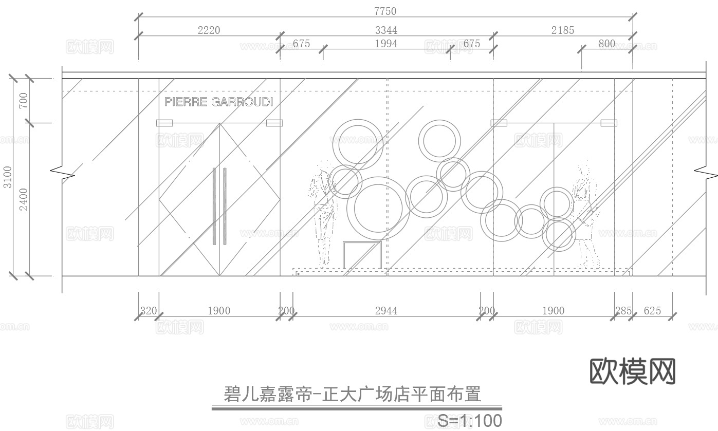 男装女装服装店专卖店 最新全套施工图设计cad施工图