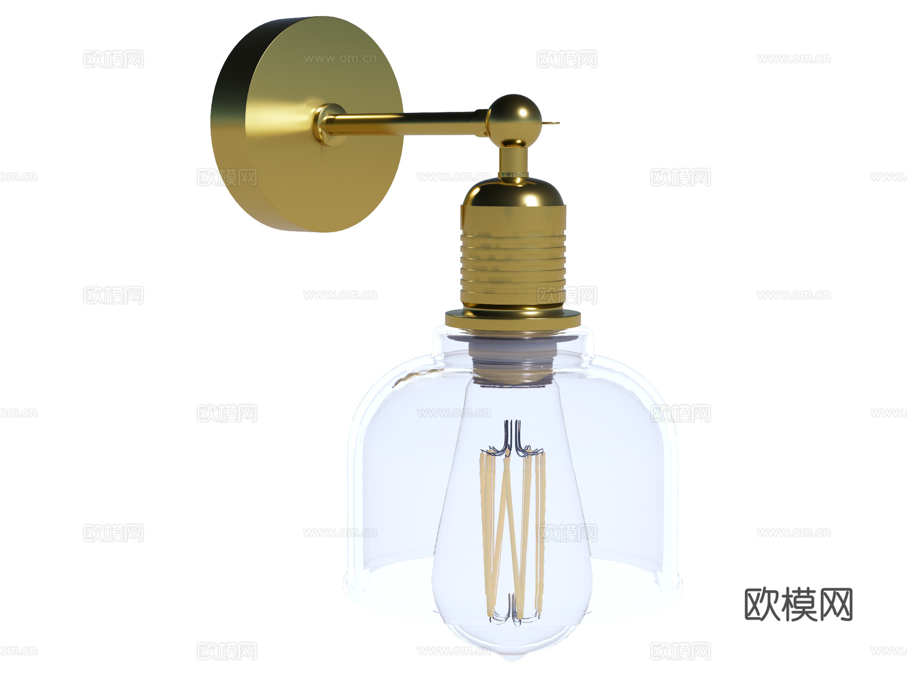 壁灯 装饰壁灯 金属壁灯 玻璃壁灯su模型