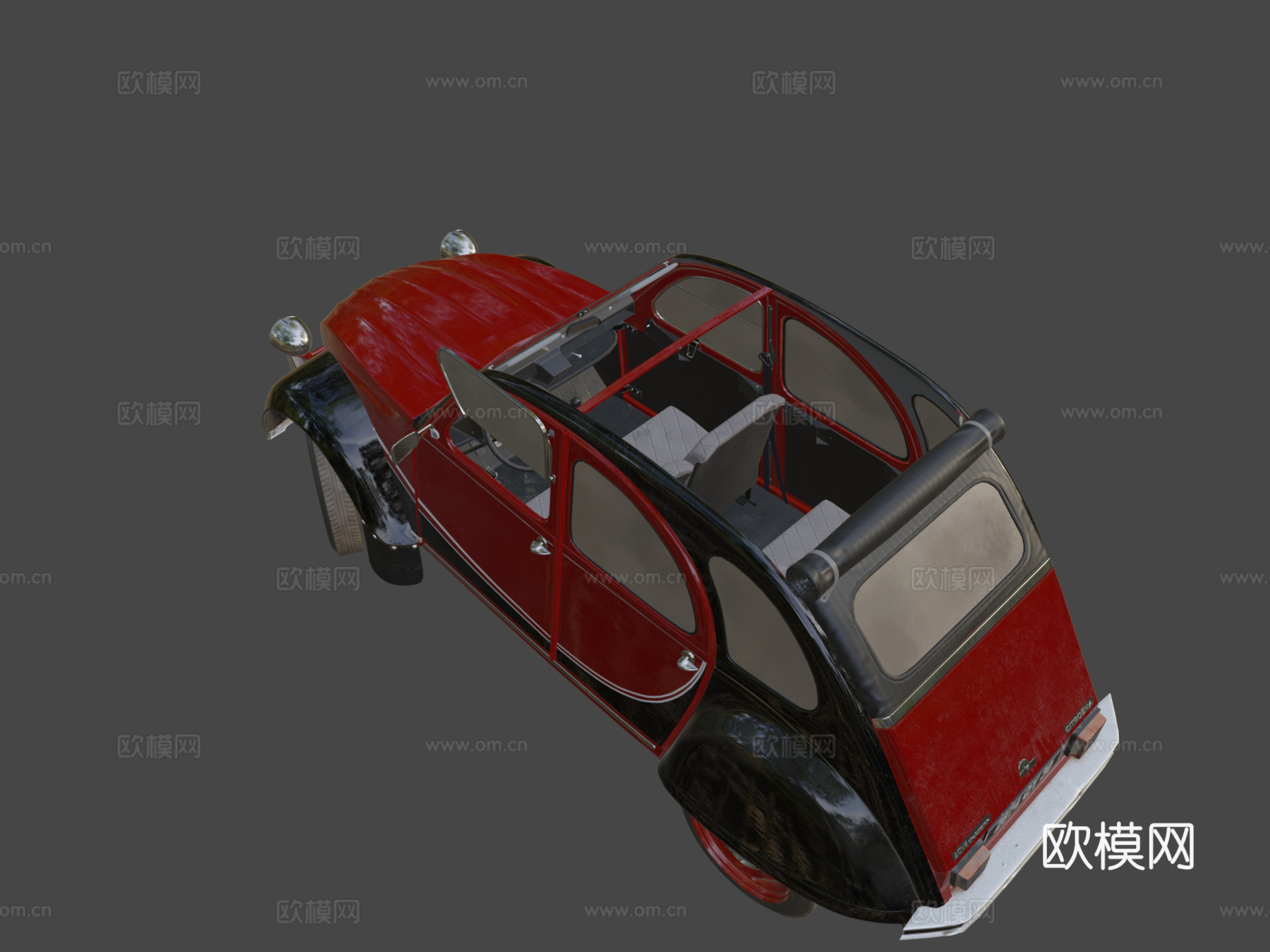2CV查尔斯顿 19863d模型下载（渲染图1）
