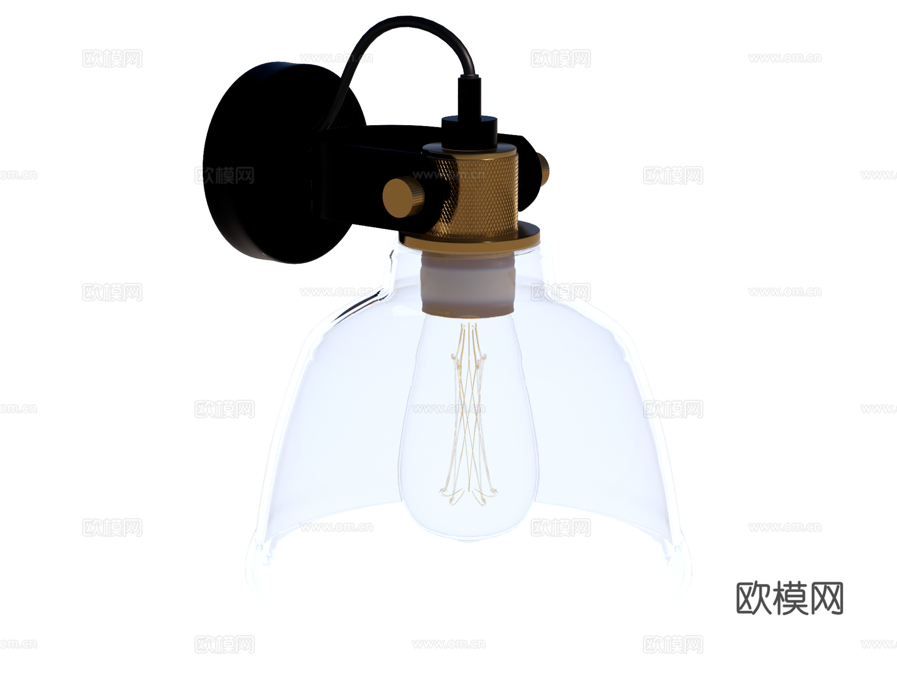壁灯 装饰壁灯 金属壁灯 玻璃壁灯su模型