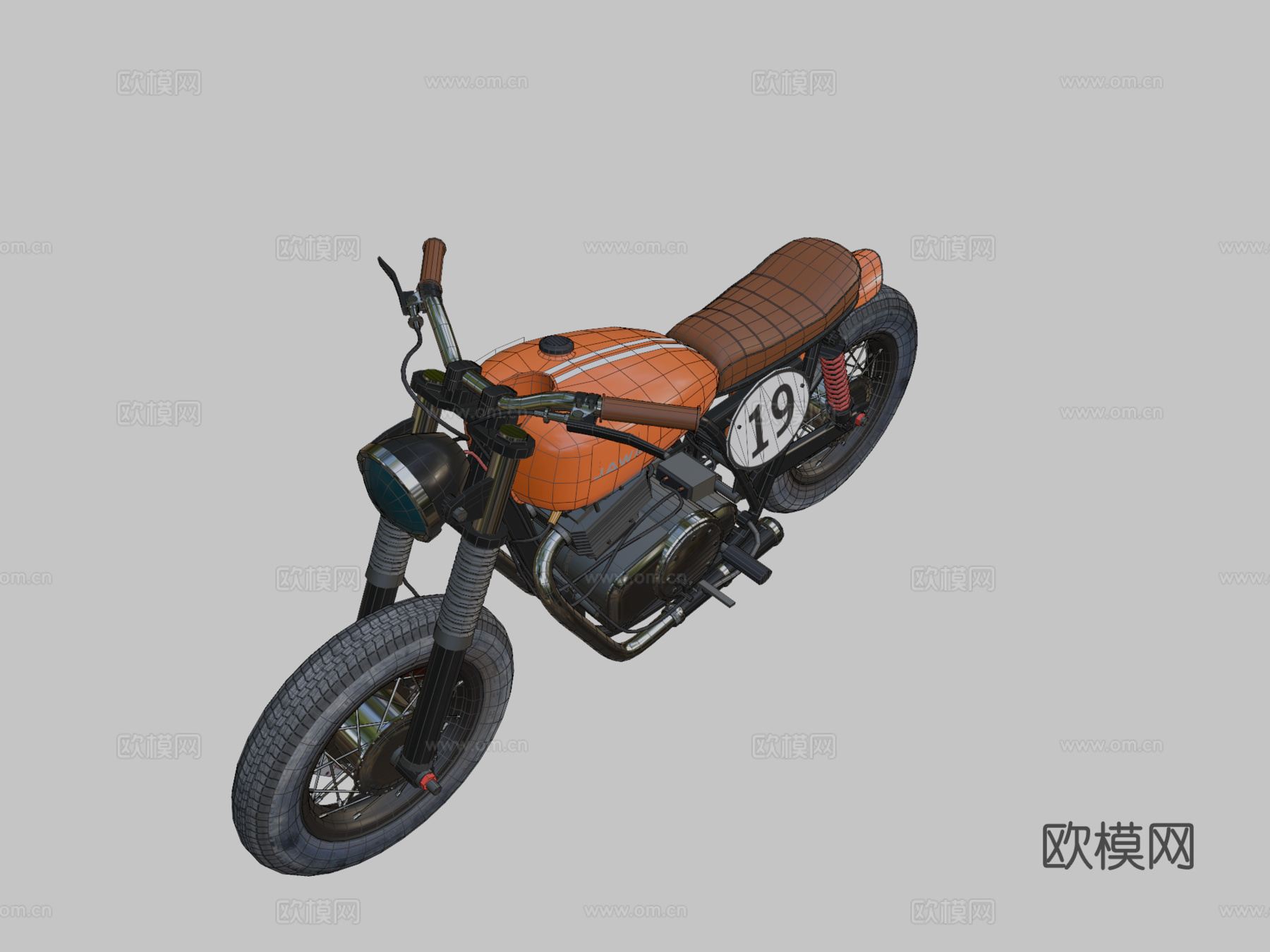 摩托车  定制自行车 JAWA3d模型