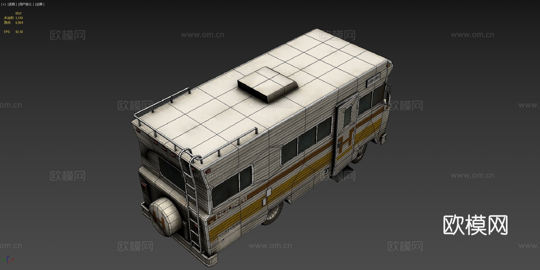 一九七五房车3d模型下载（渲染图4）