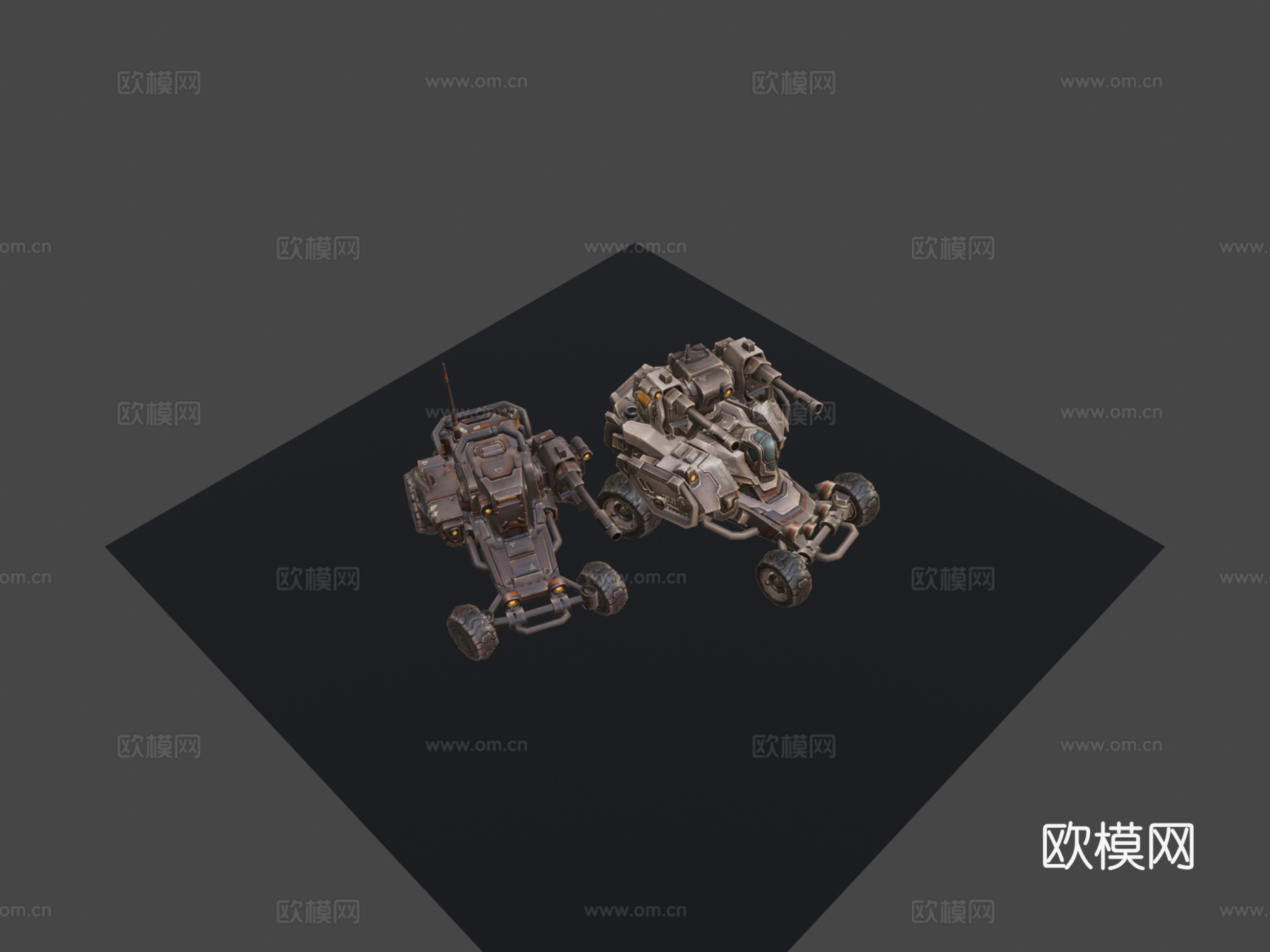 科幻越野车3d模型下载（渲染图7）