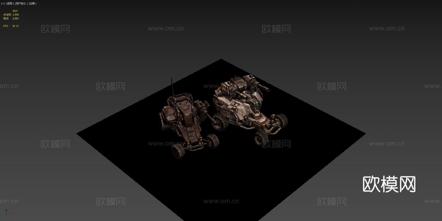 科幻越野车3d模型下载（渲染图4）