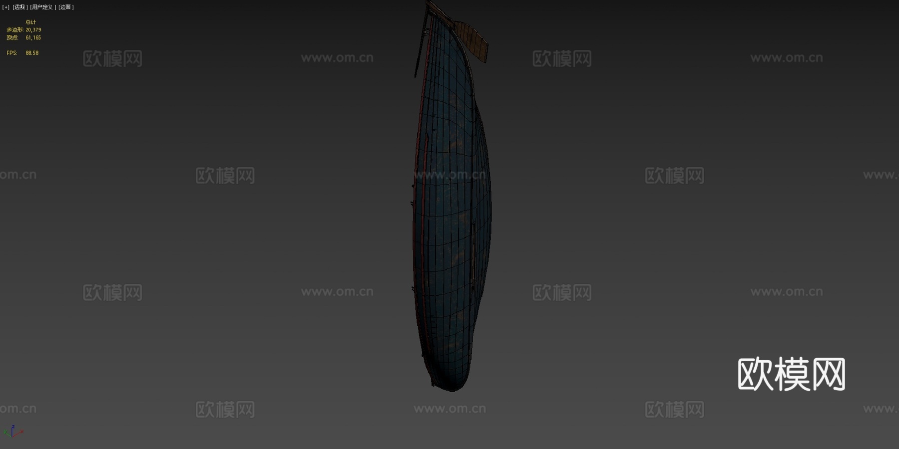 甲壳虫捕鲸船  19世纪  楠塔基特3d模型下载（渲染图4）