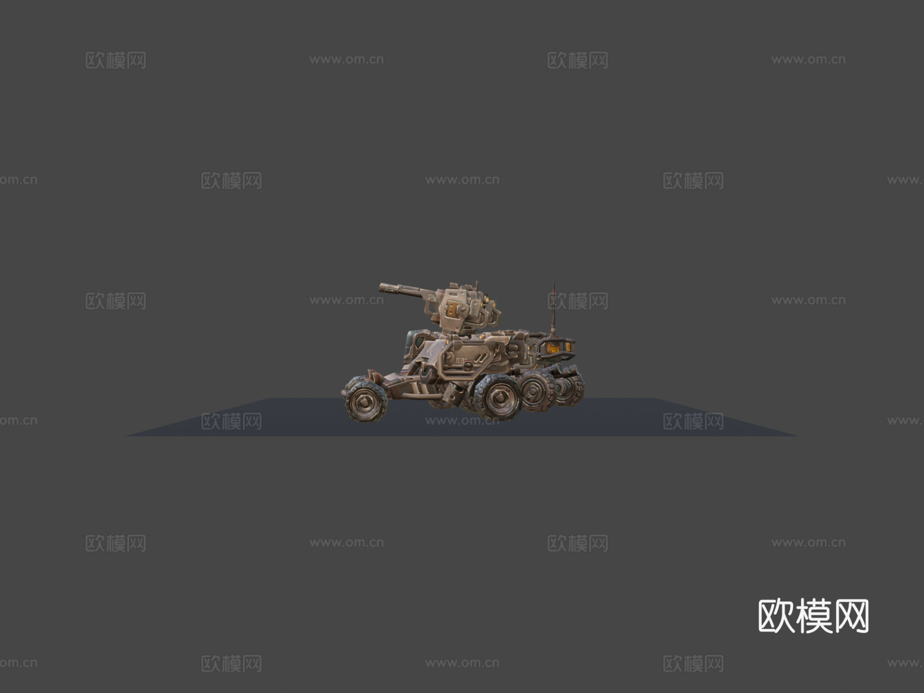 科幻越野车3d模型下载（渲染图6）