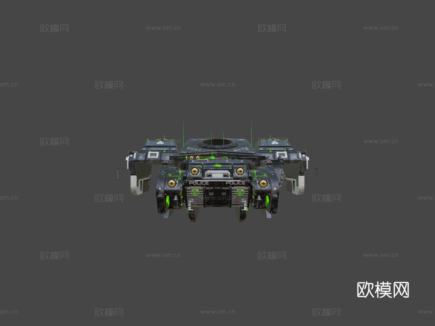 防暴重型单位3d模型下载（渲染图5）