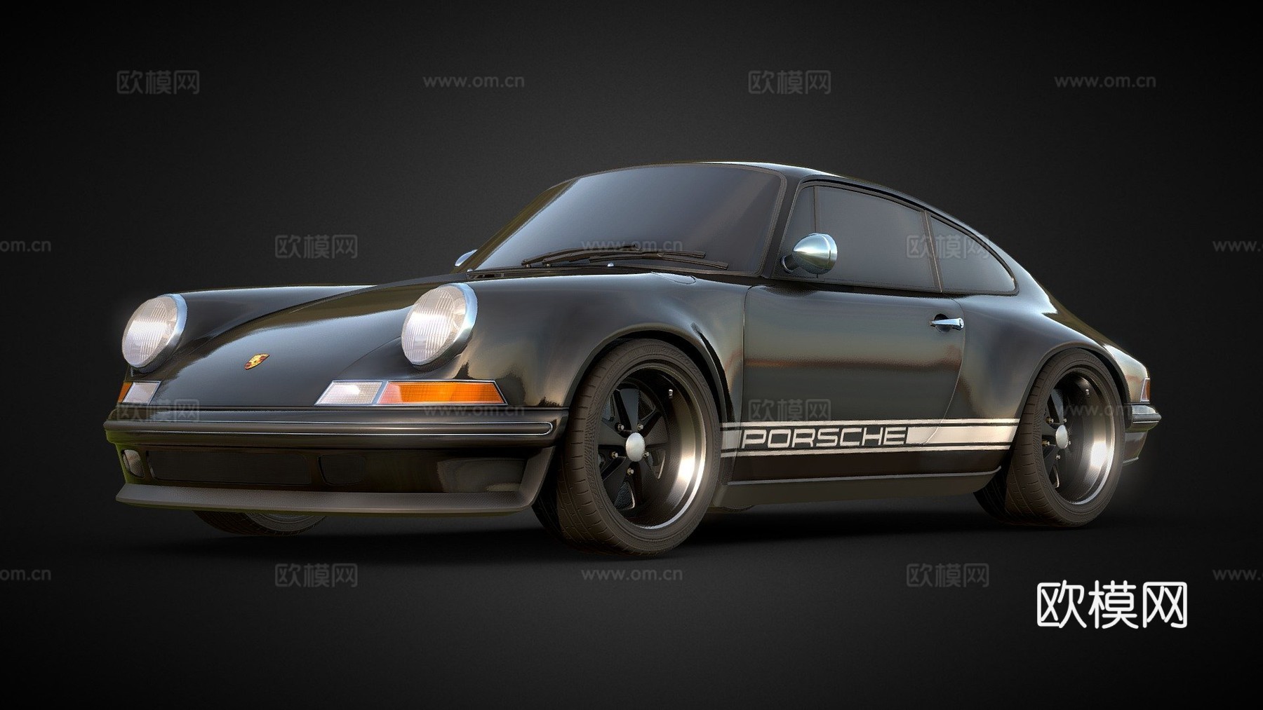 保时捷Singer 911 Turbo3d模型下载（渲染图1）