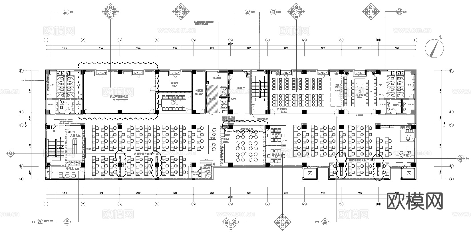 办公楼 最新全套施工图设计cad施工图