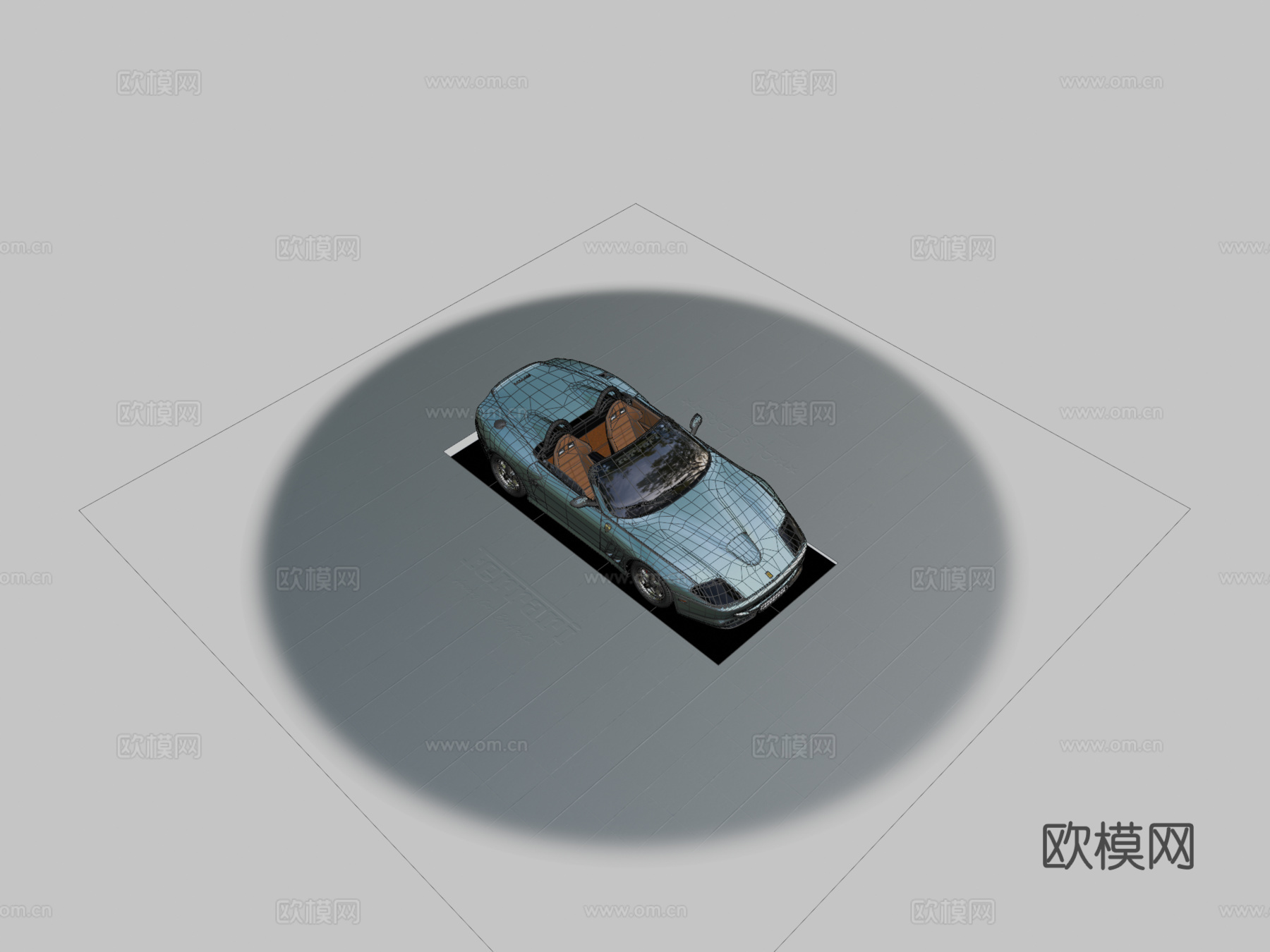 法拉利550 Barchetta 2000 Azzurro3d模型下载（渲染图2）