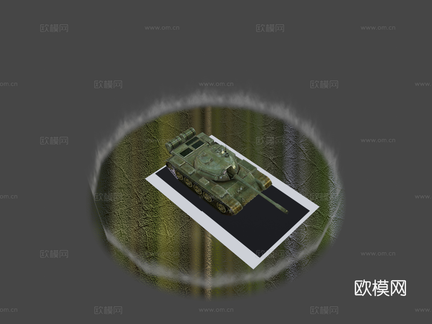 坦克T55A3d模型下载（渲染图1）
