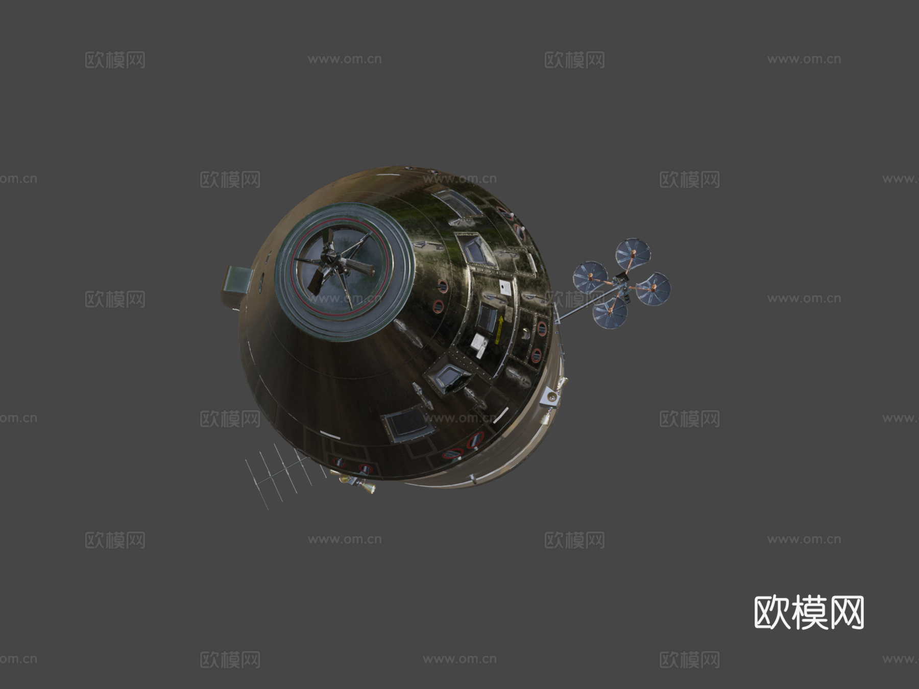 阿波罗指令与服务舱3d模型下载（渲染图6）