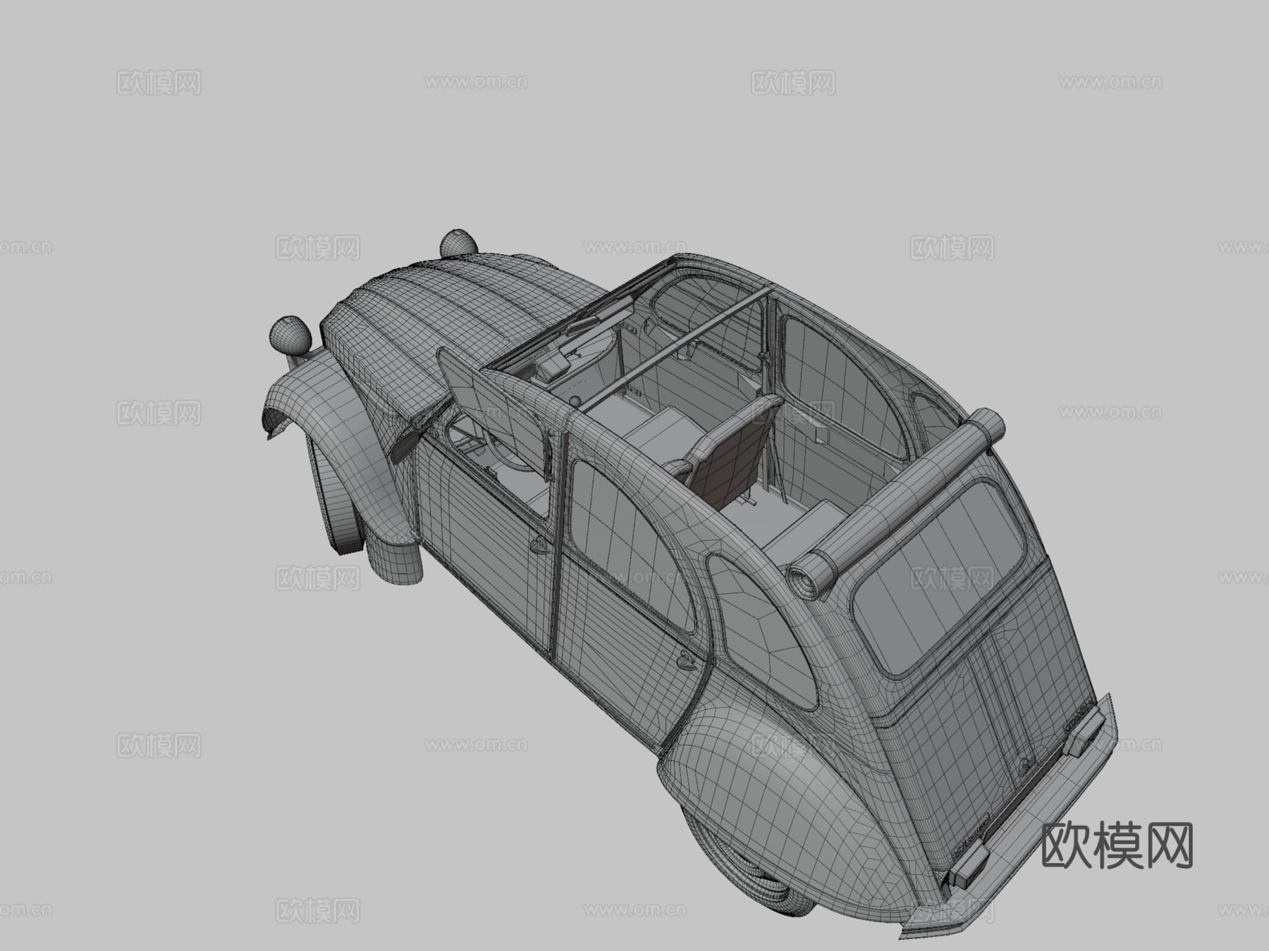 2CV查尔斯顿 19863d模型下载（渲染图3）