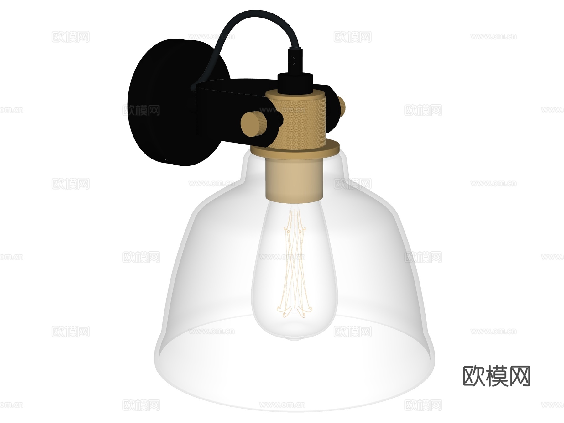 壁灯 装饰壁灯 金属壁灯 玻璃壁灯su模型