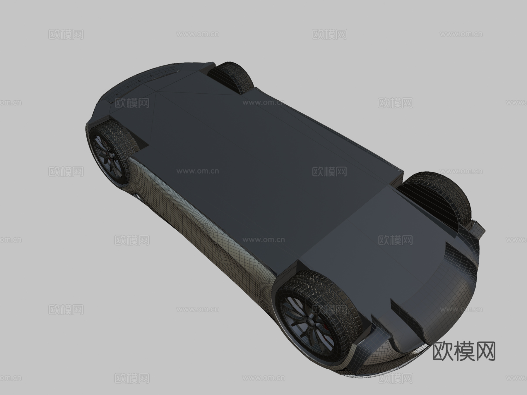 特斯拉跑车  20美元3d模型下载（渲染图2）