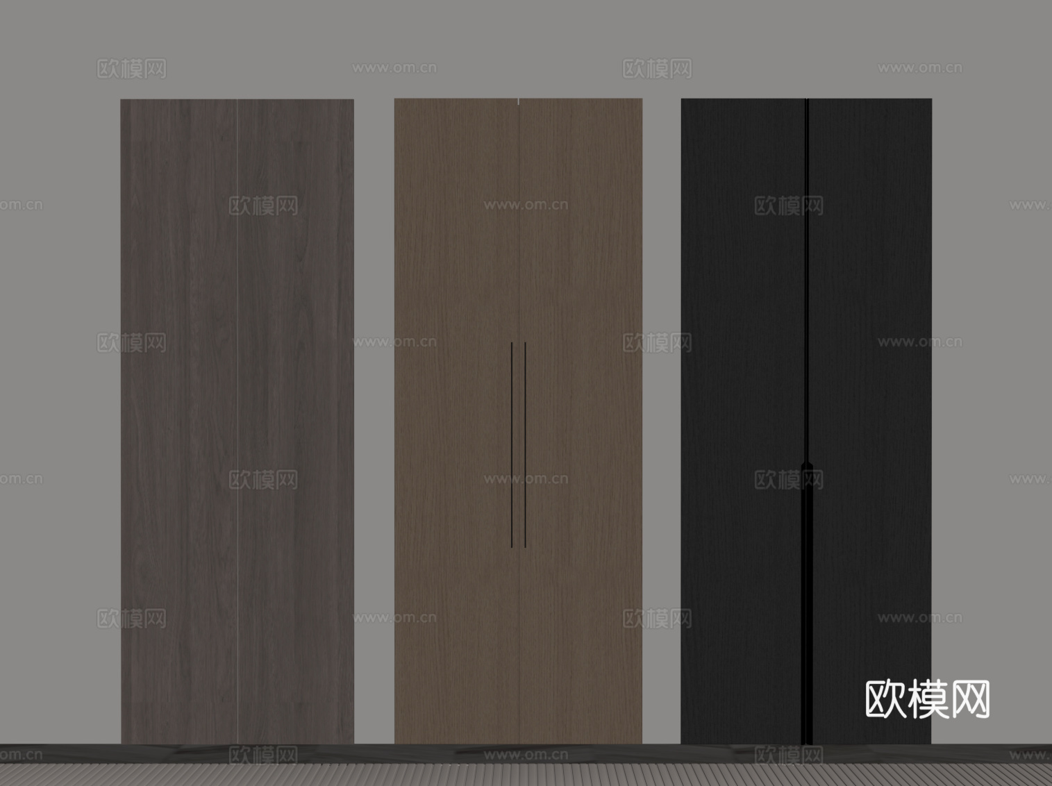 现代意式柜门su模型