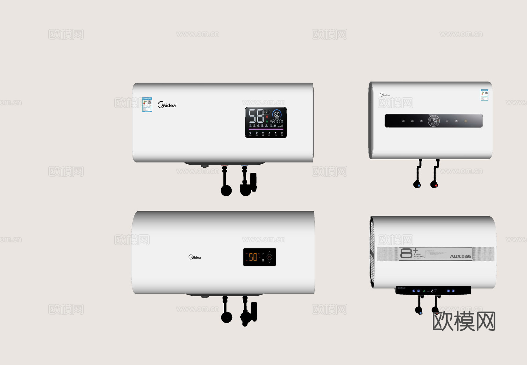 智能恒温热水器 家用热水器 储水式热水器 速热热水器 厨房卫su模型