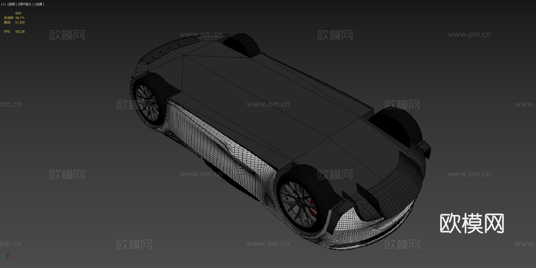 特斯拉跑车  20美元3d模型下载（渲染图4）