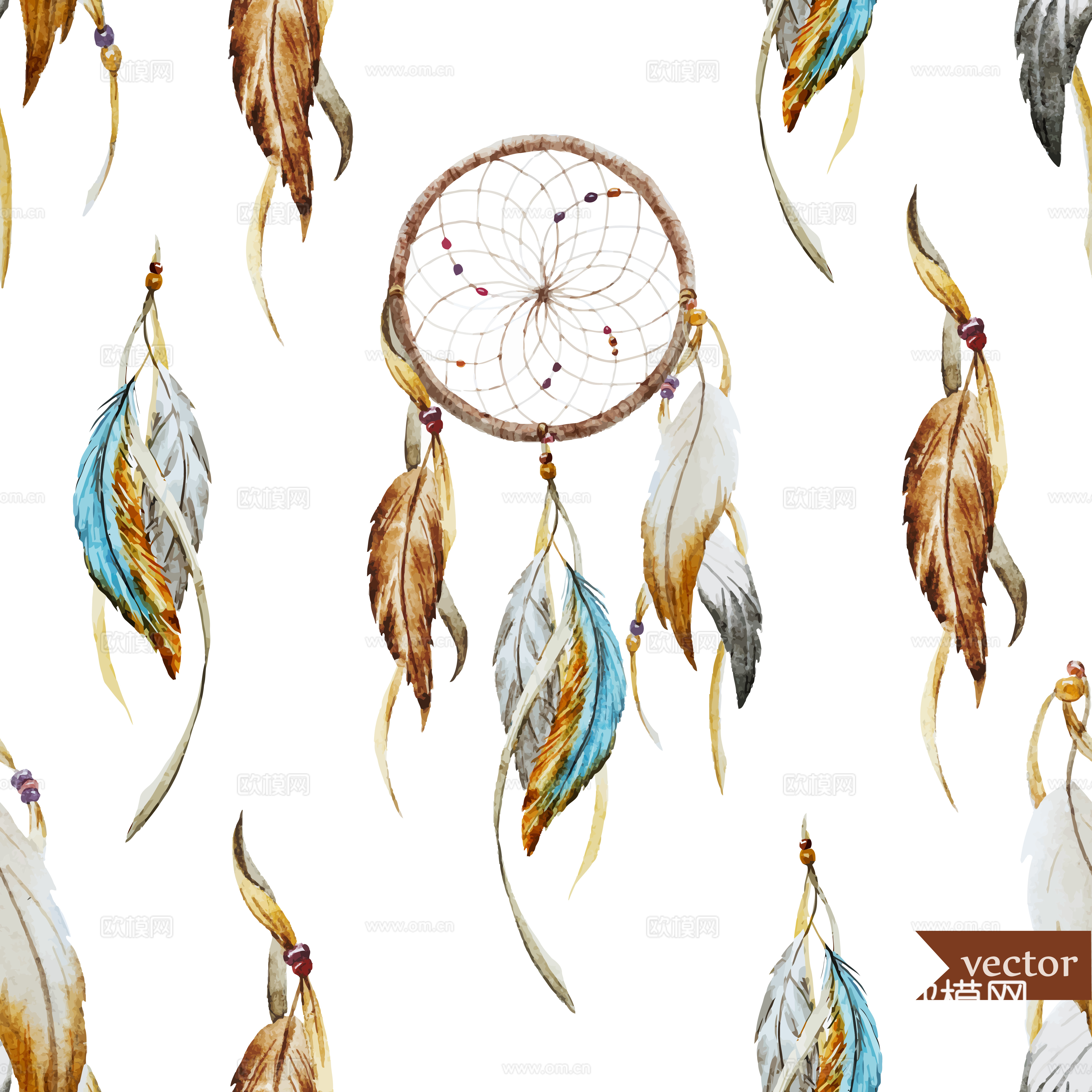 复古民族风花纹图案纹理1