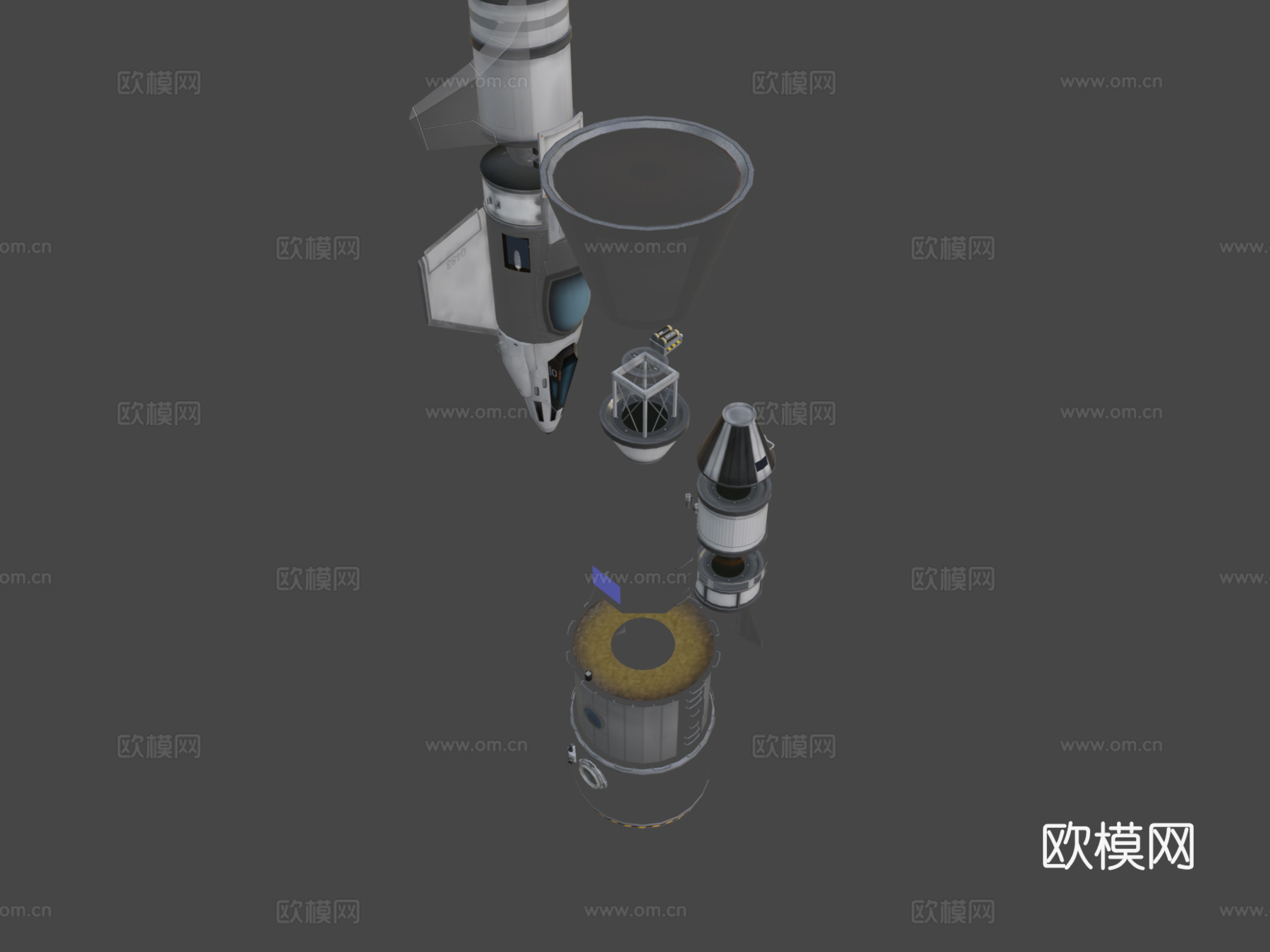 坎巴拉太空计划  原始轨道站综合体3d模型下载（渲染图8）