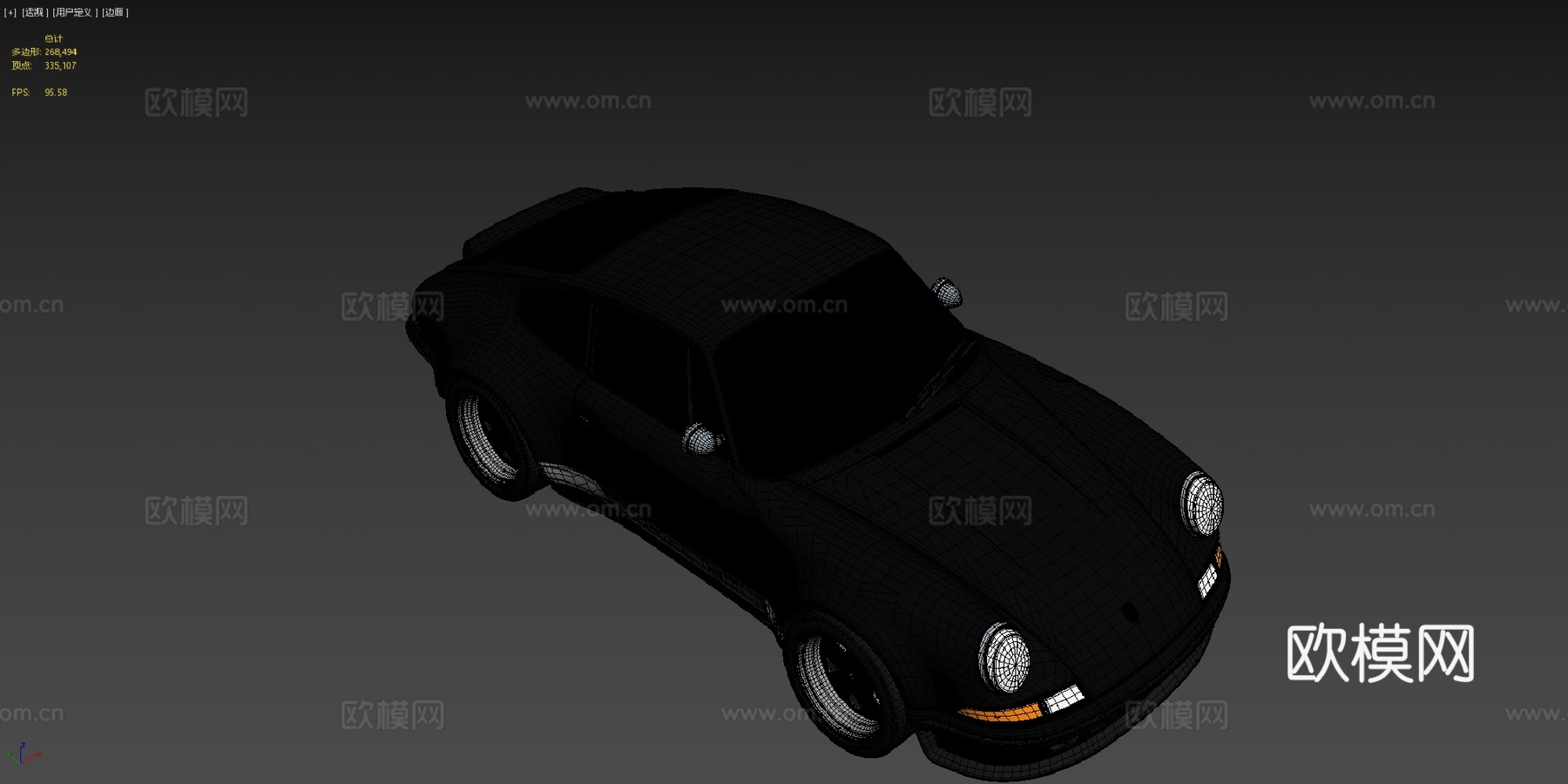 保时捷Singer 911 Turbo3d模型下载（渲染图4）
