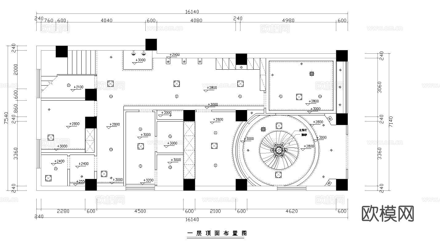 美容会所 最新全套施工图设计cad施工图