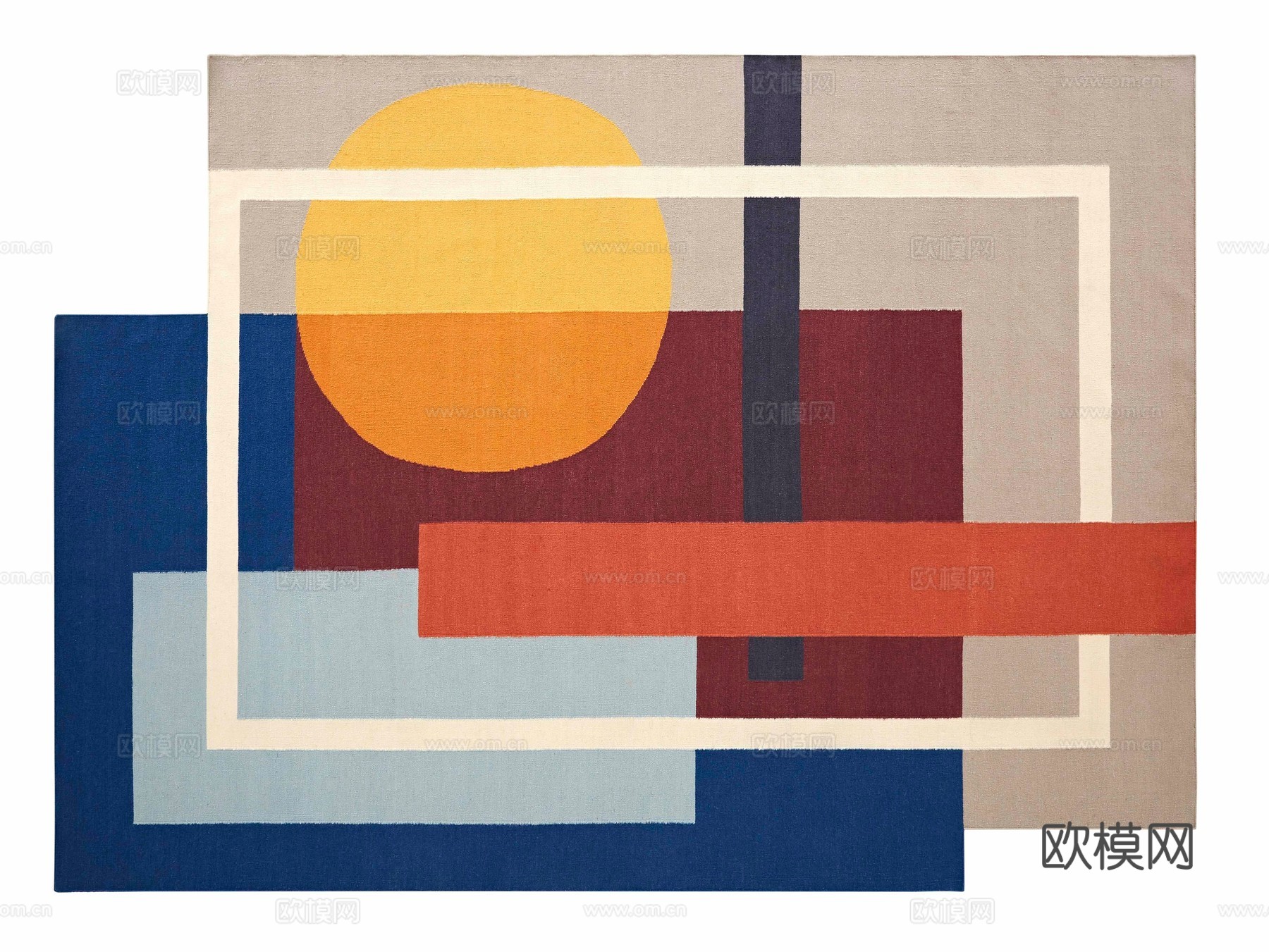 现代儿童卡通地毯贴图