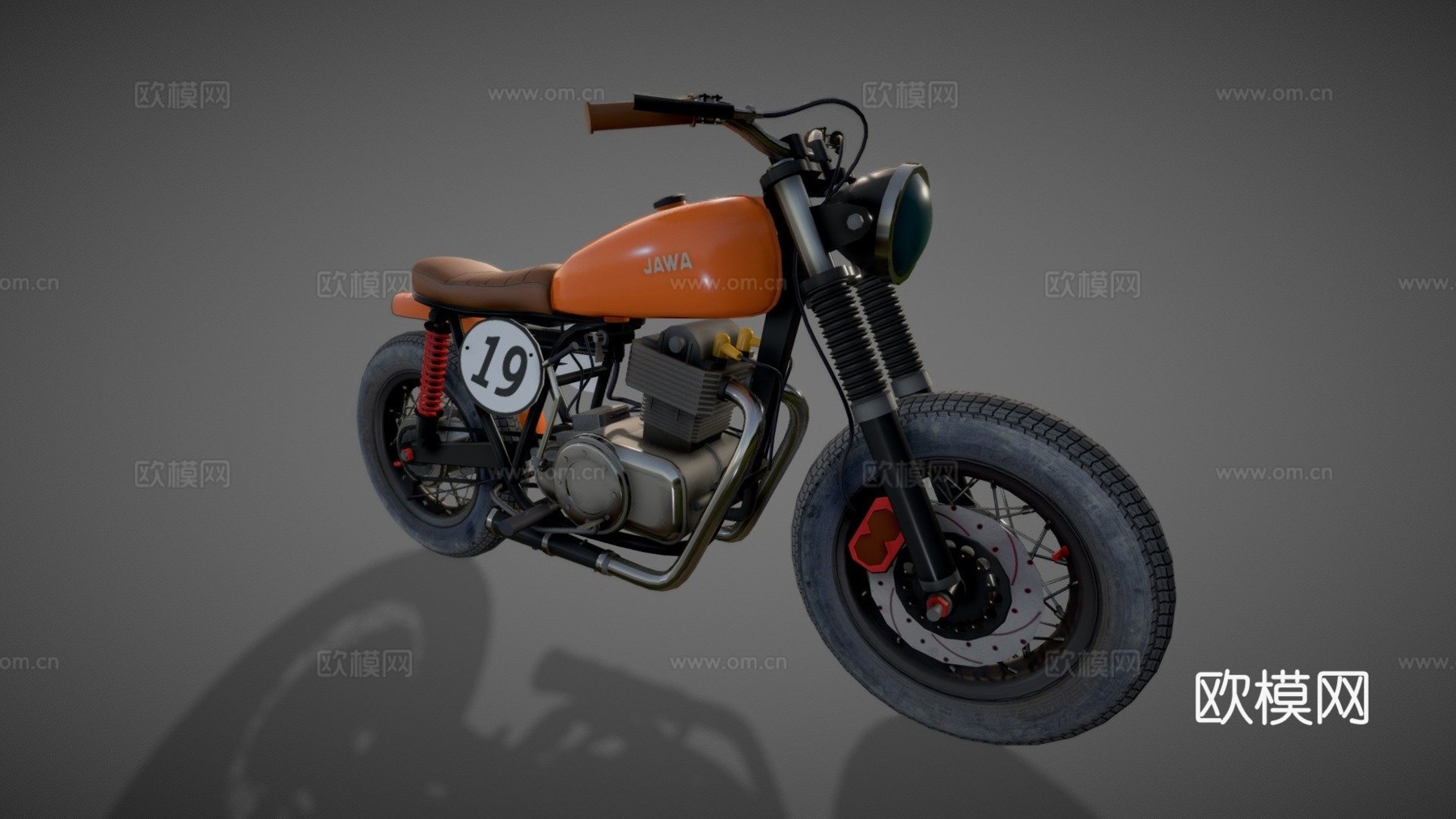 摩托车  定制自行车 JAWA3d模型