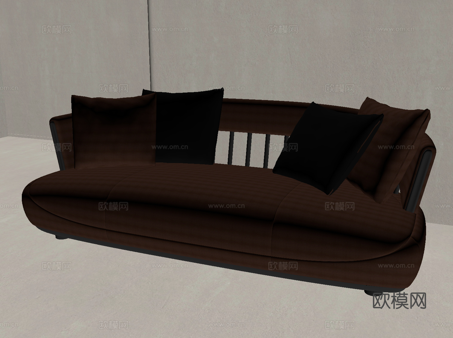 现代意式沙发su模型