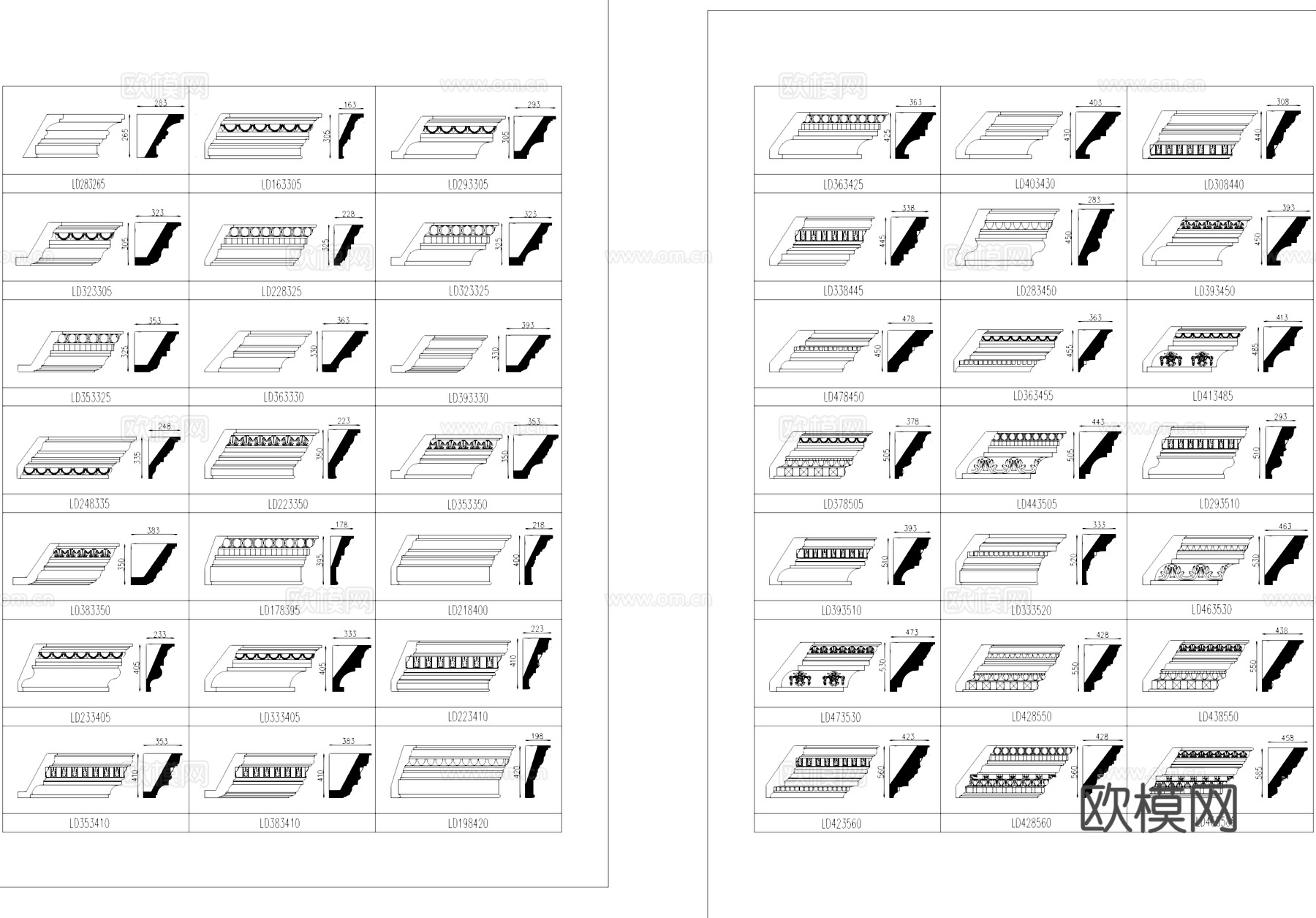 经、组、异线板各式线条CAD图块图库cad施工图