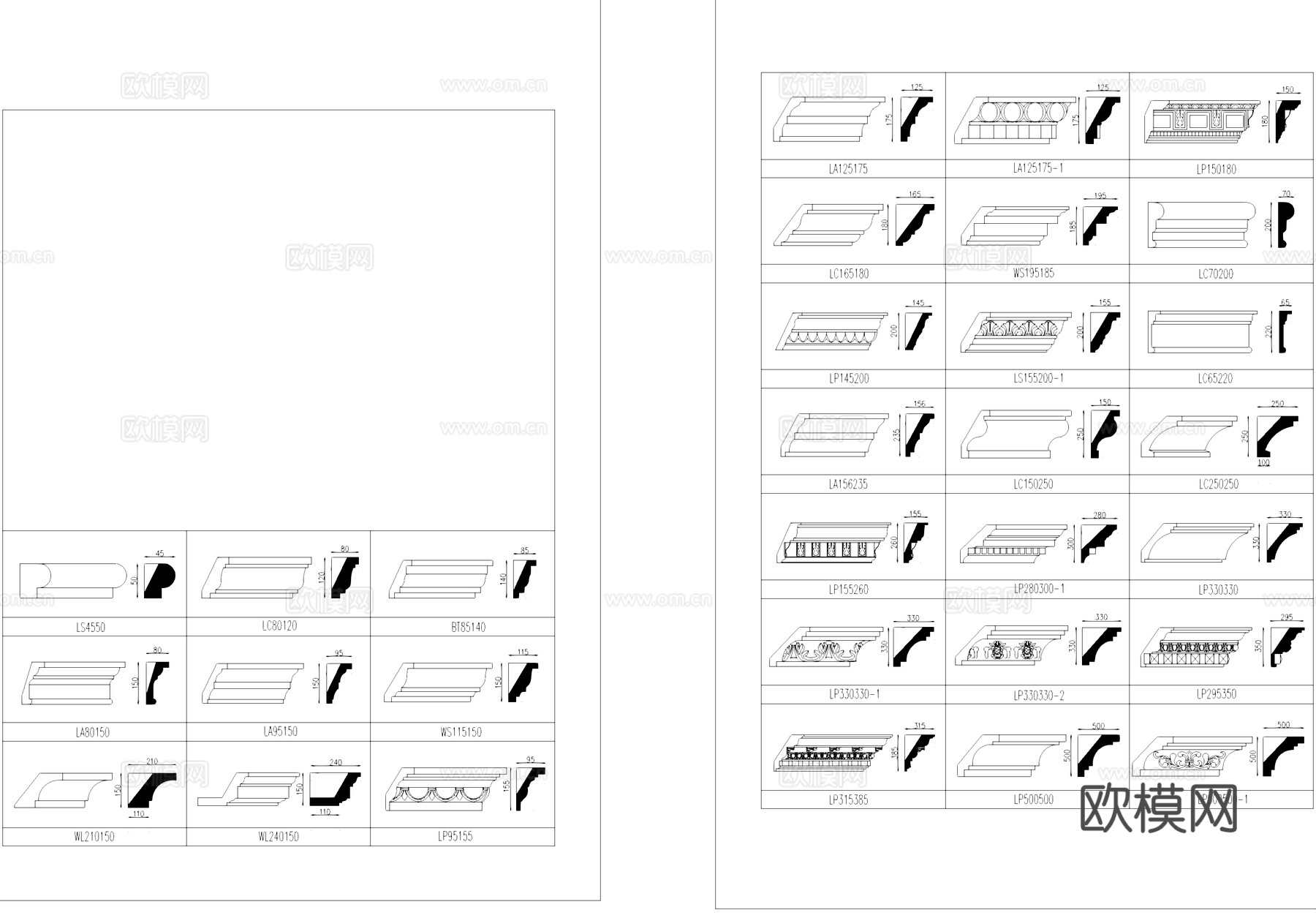 经、组、异线板各式线条CAD图块图库cad施工图