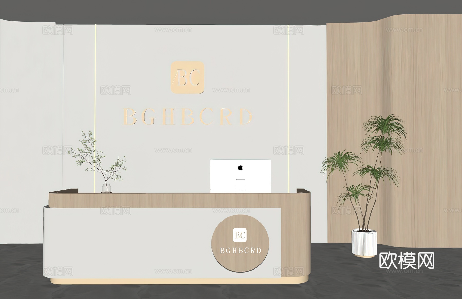 办公前台   前台收银台  美容院前台  前台设计su模型