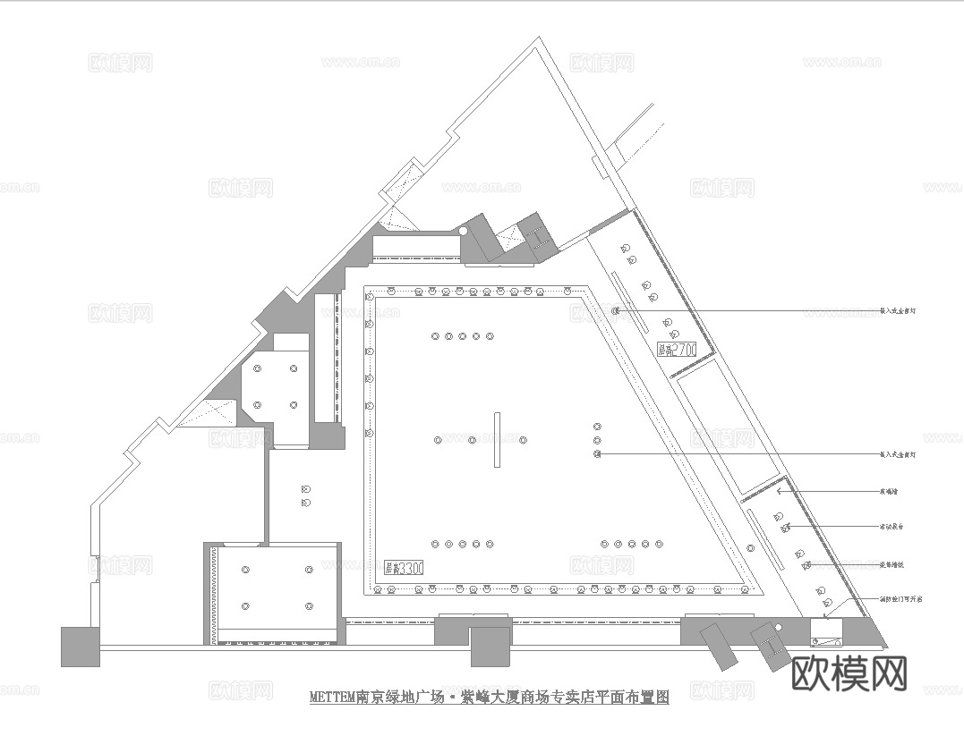 男装女装服装店专卖店 最新全套施工图设计cad施工图
