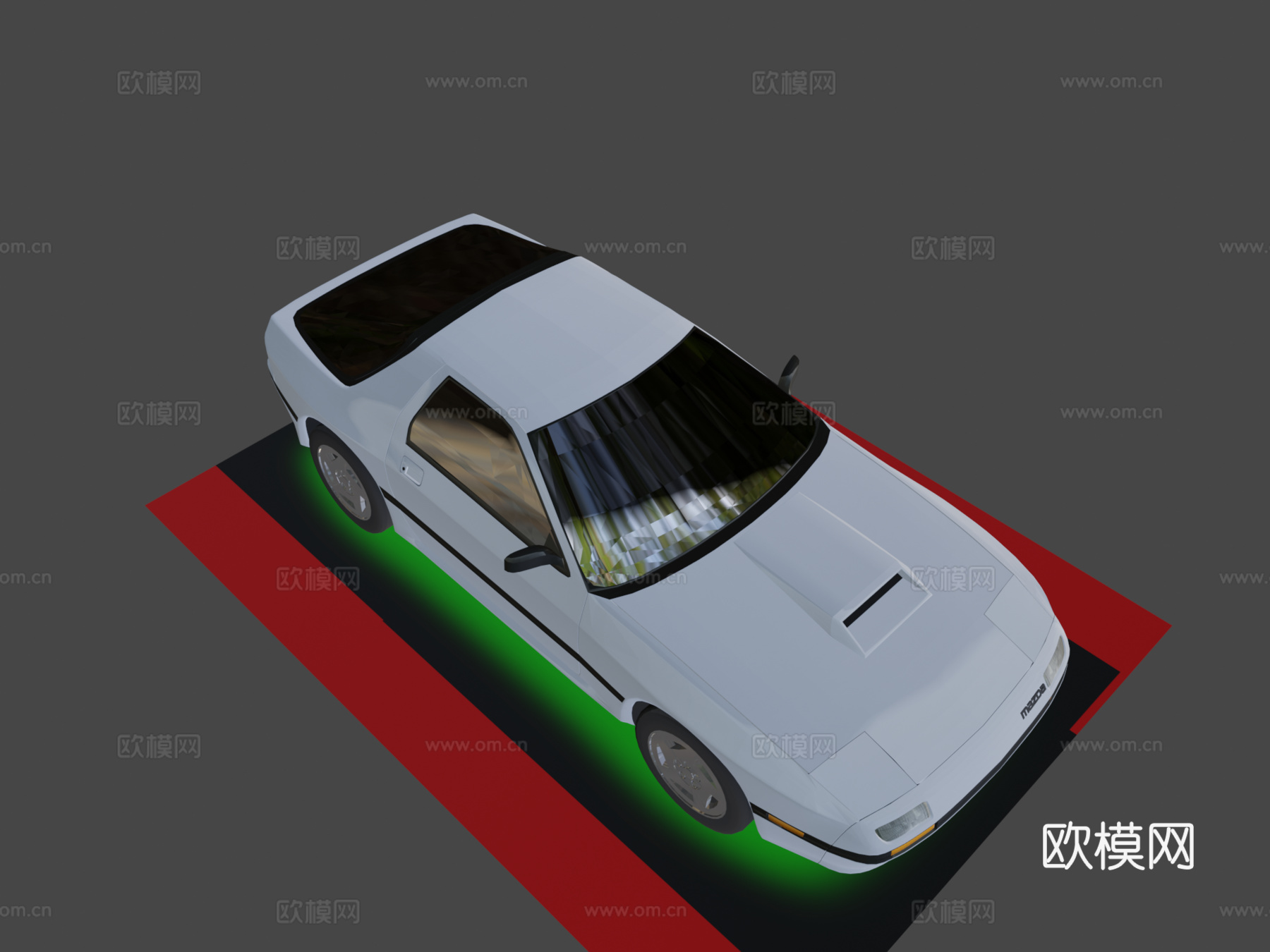马自达RX7 FC3d模型下载（渲染图8）